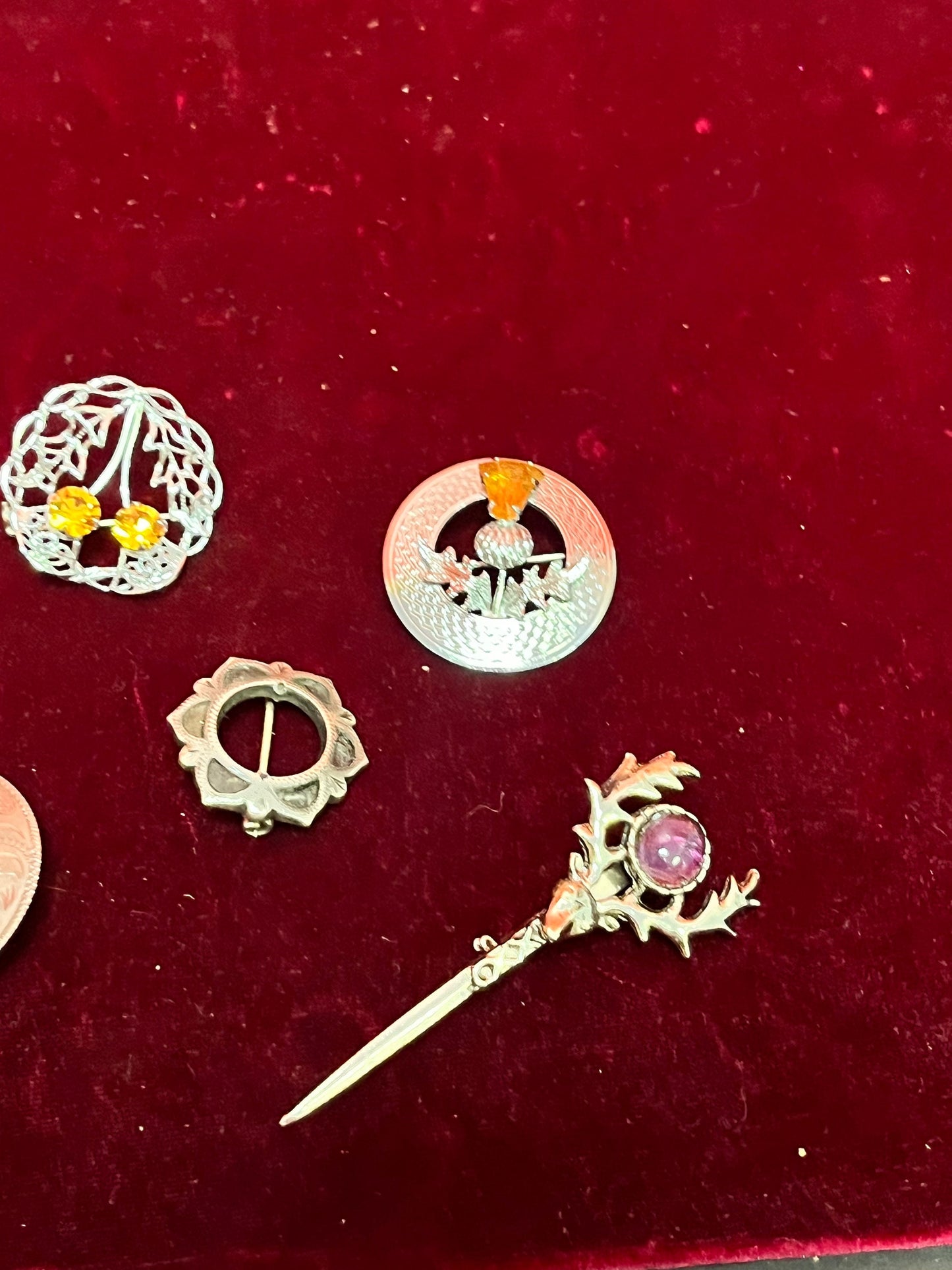 Lovely Scottish Celtic silver brooch collection   6 pieces  great for Collector or gifts or resell  wow price