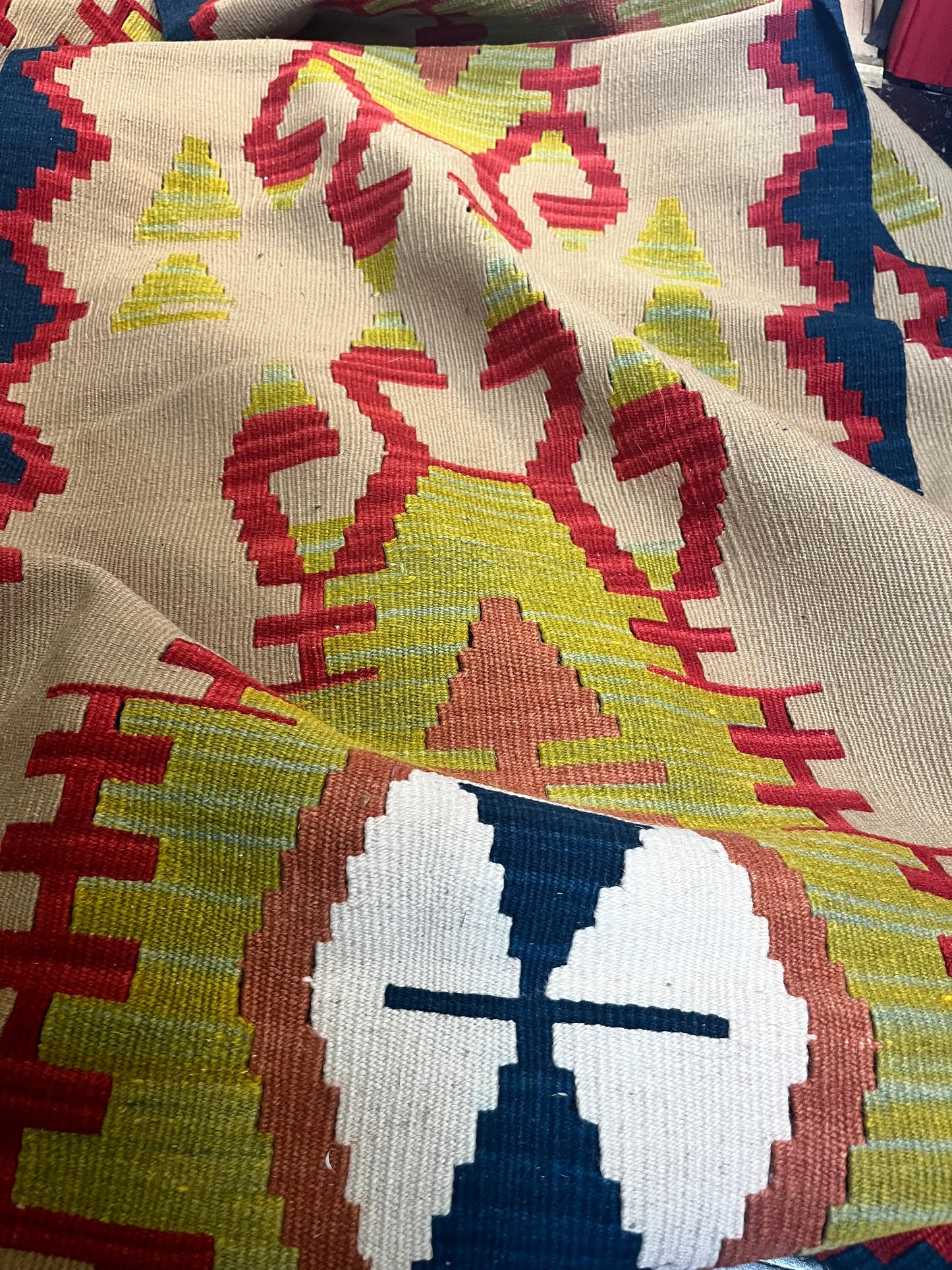 An  A  Absolutely fantastic 16 by 2 foot authentic antique Weston Navajo runner rug  beautiful condition, and truly one of a kind wow