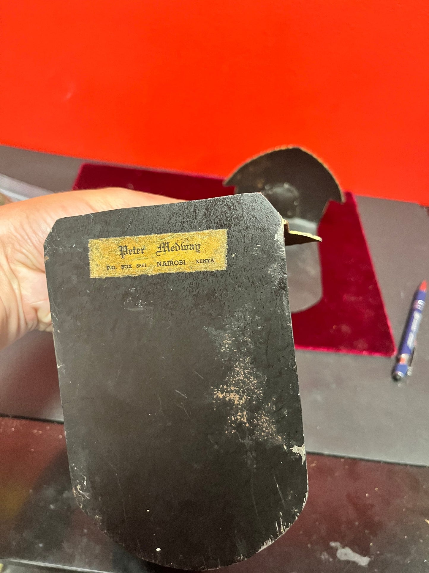 African Kenyon 6 x 4 inches high bronze bookends  Stunning Patina