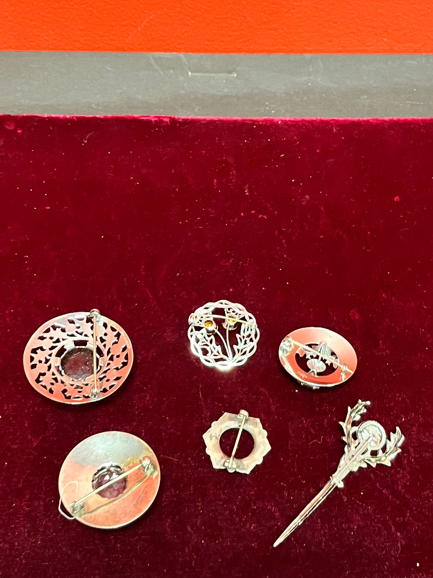 Lovely Scottish Celtic silver brooch collection   6 pieces  great for Collector or gifts or resell  wow price