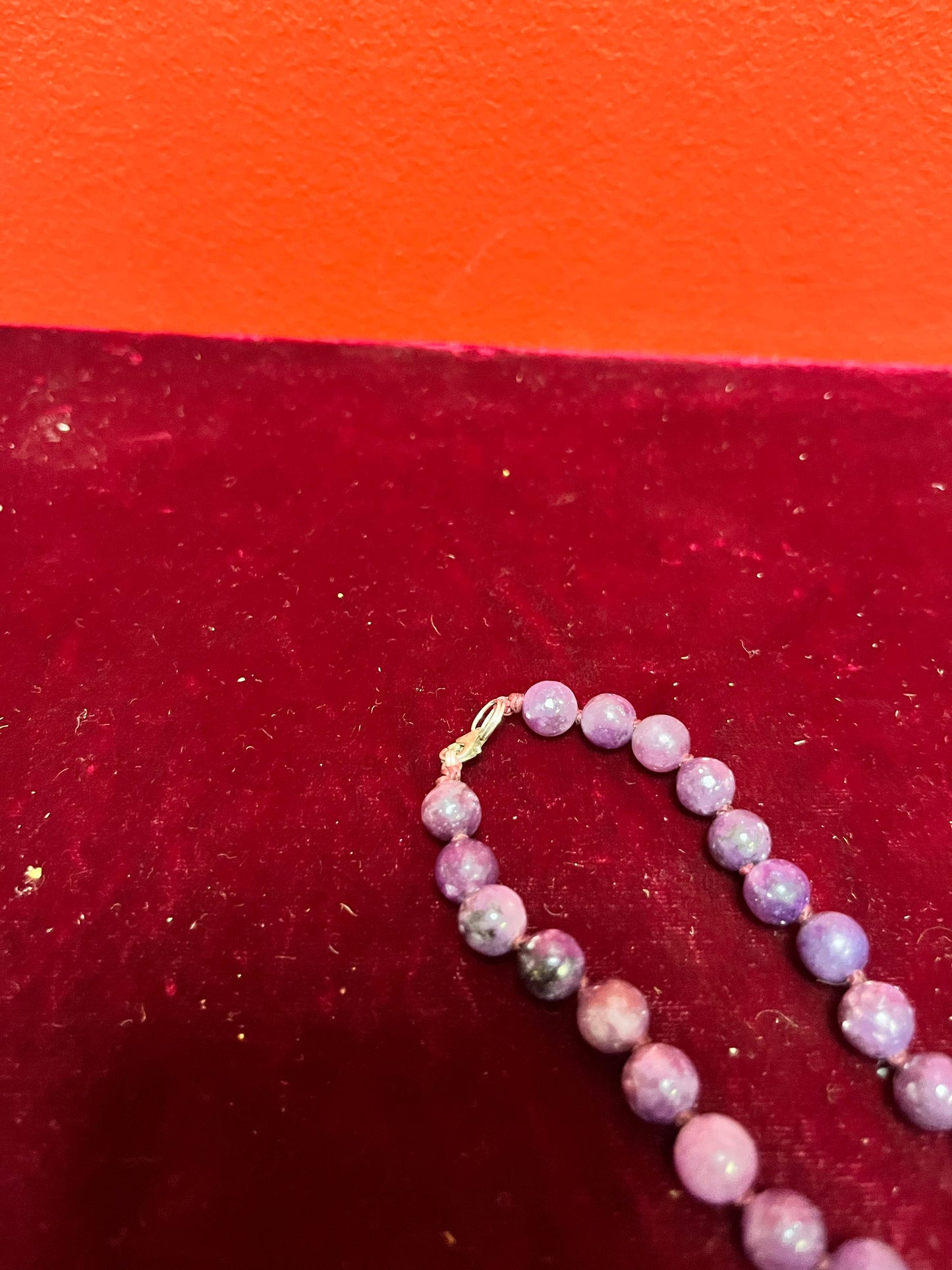 An  Approximately 17 inches long, amethyst necklace with amethyst pendant  wow