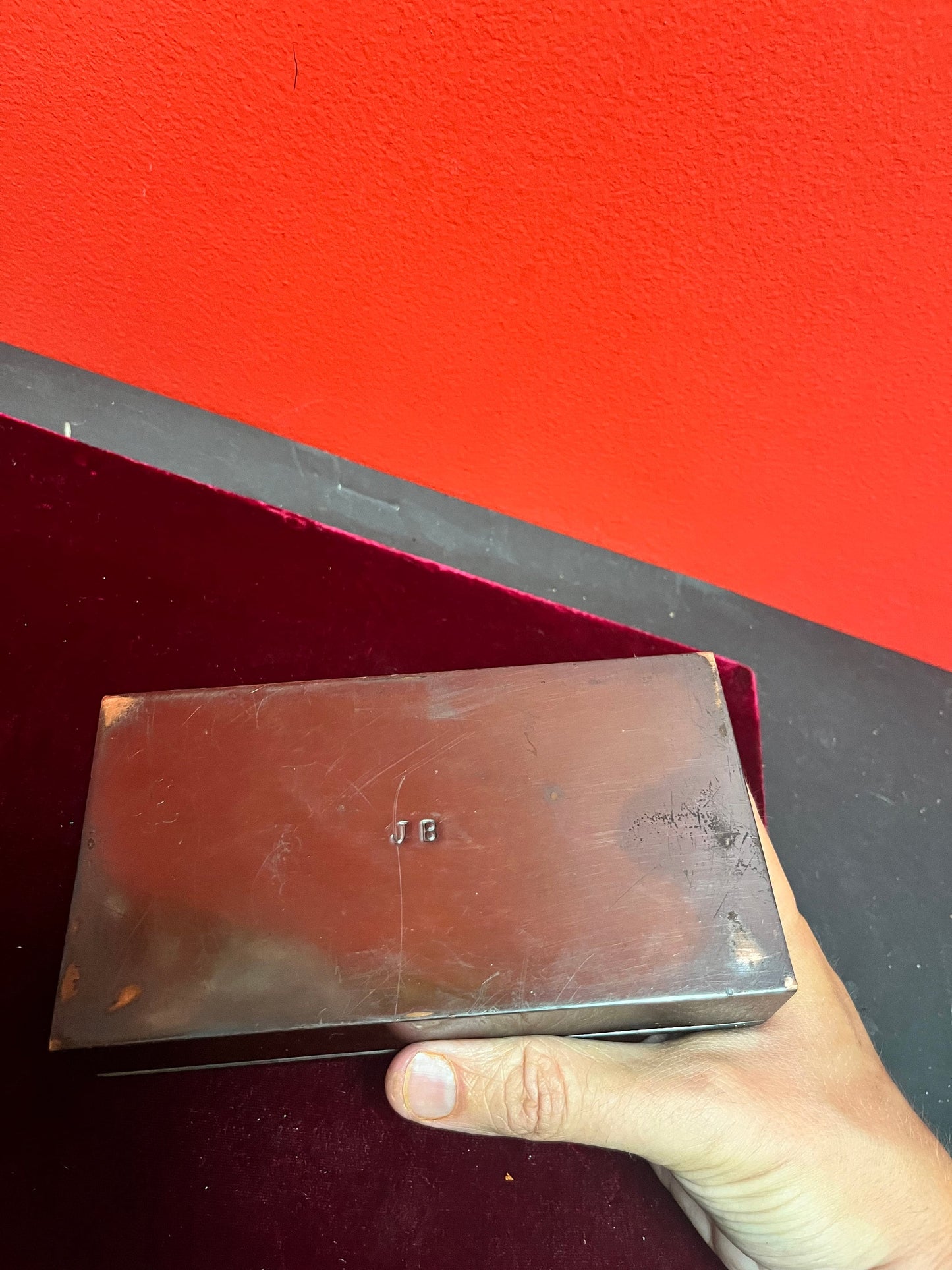 Stunning 6 x 3 x 2 high antique bronze signed Golf box  cigarettes or jewellery  golfers dream gift