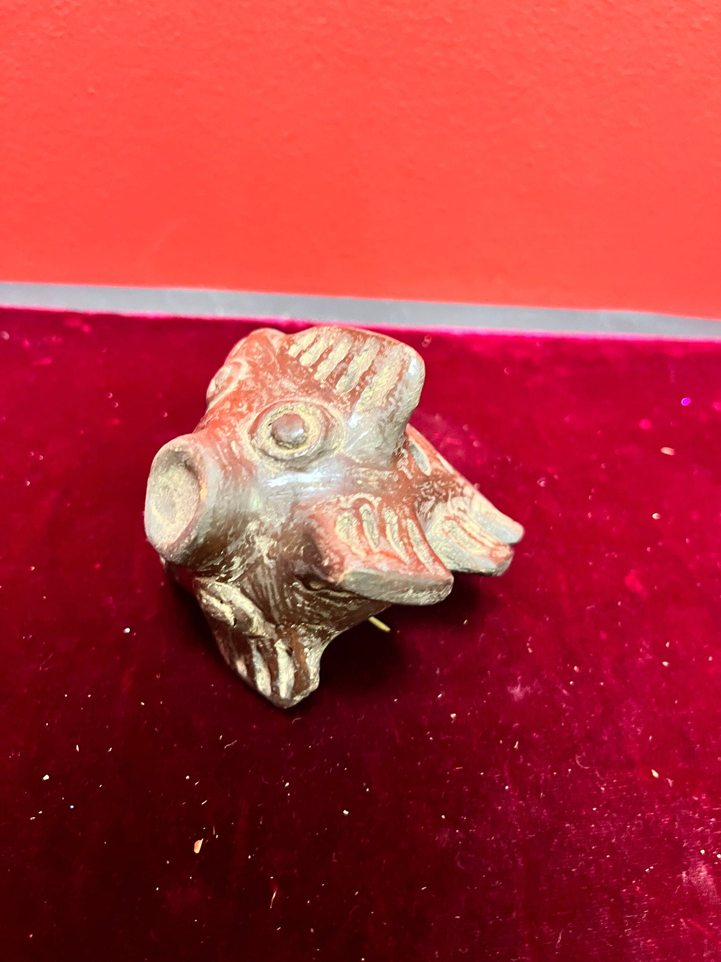 5 inch long Colombian Clay Figaro whistle   nice sound   good condition