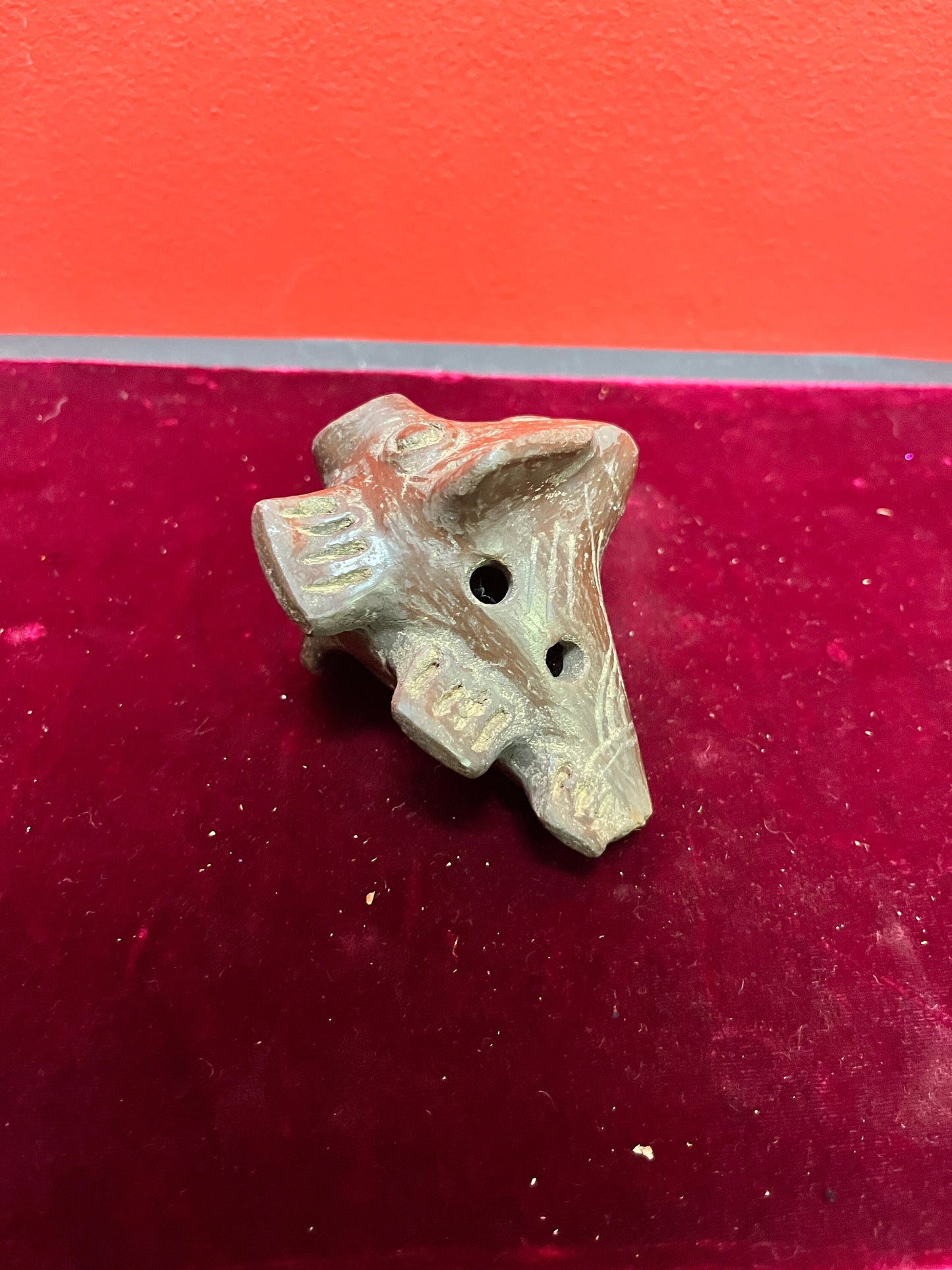 5 inch long Colombian Clay Figaro whistle   nice sound   good condition