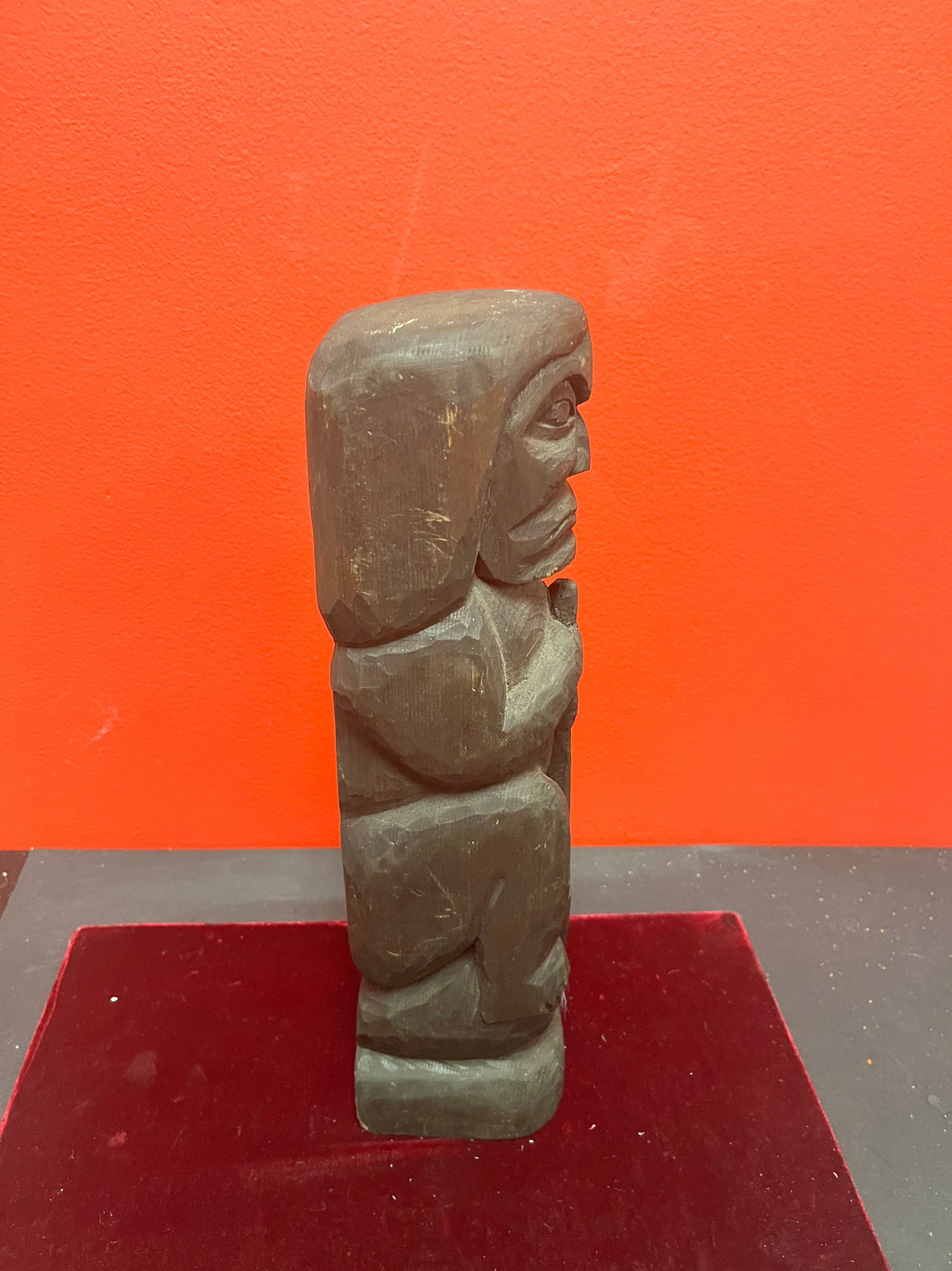 Lovely 13 inch authentic wooden Haida statue  Indigenous first nations artifact - wow