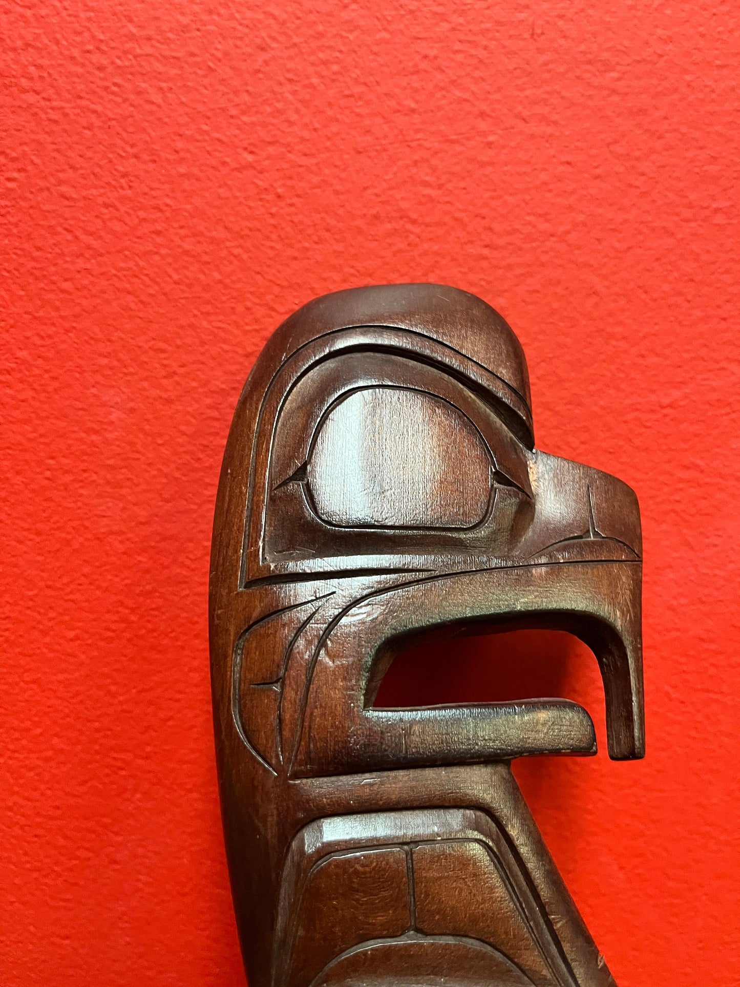 Indigenous first nations pacific northwest coast signed plaque  fabulous detail by a well-known artist