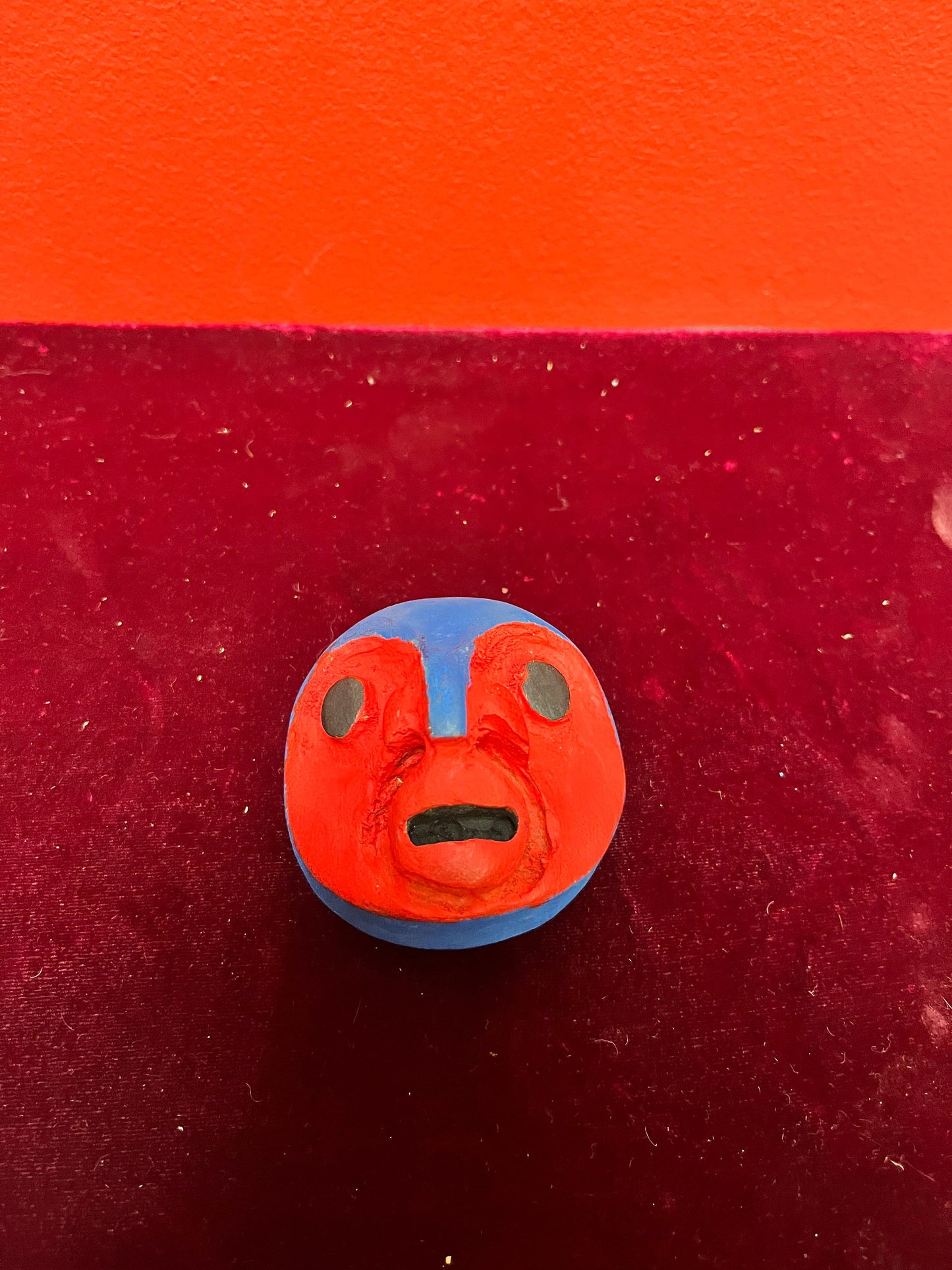 3 inch indigenous first nations pacific northwest coast cedar mask  unsigned