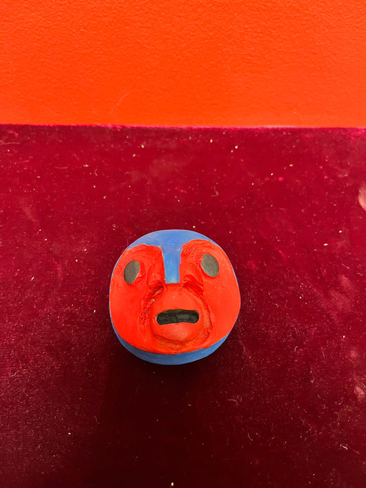 3 inch indigenous first nations pacific northwest coast cedar mask  unsigned