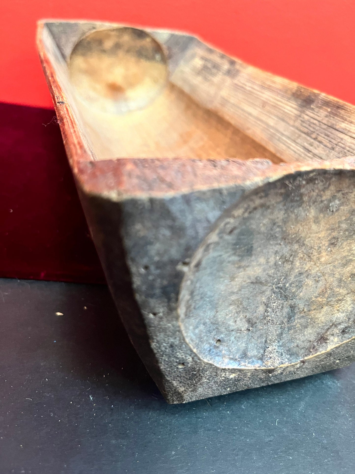 Antique Japanese bread mould  19 century - 12 x 5 x 3 high  wonderful Patina and Condition  wow