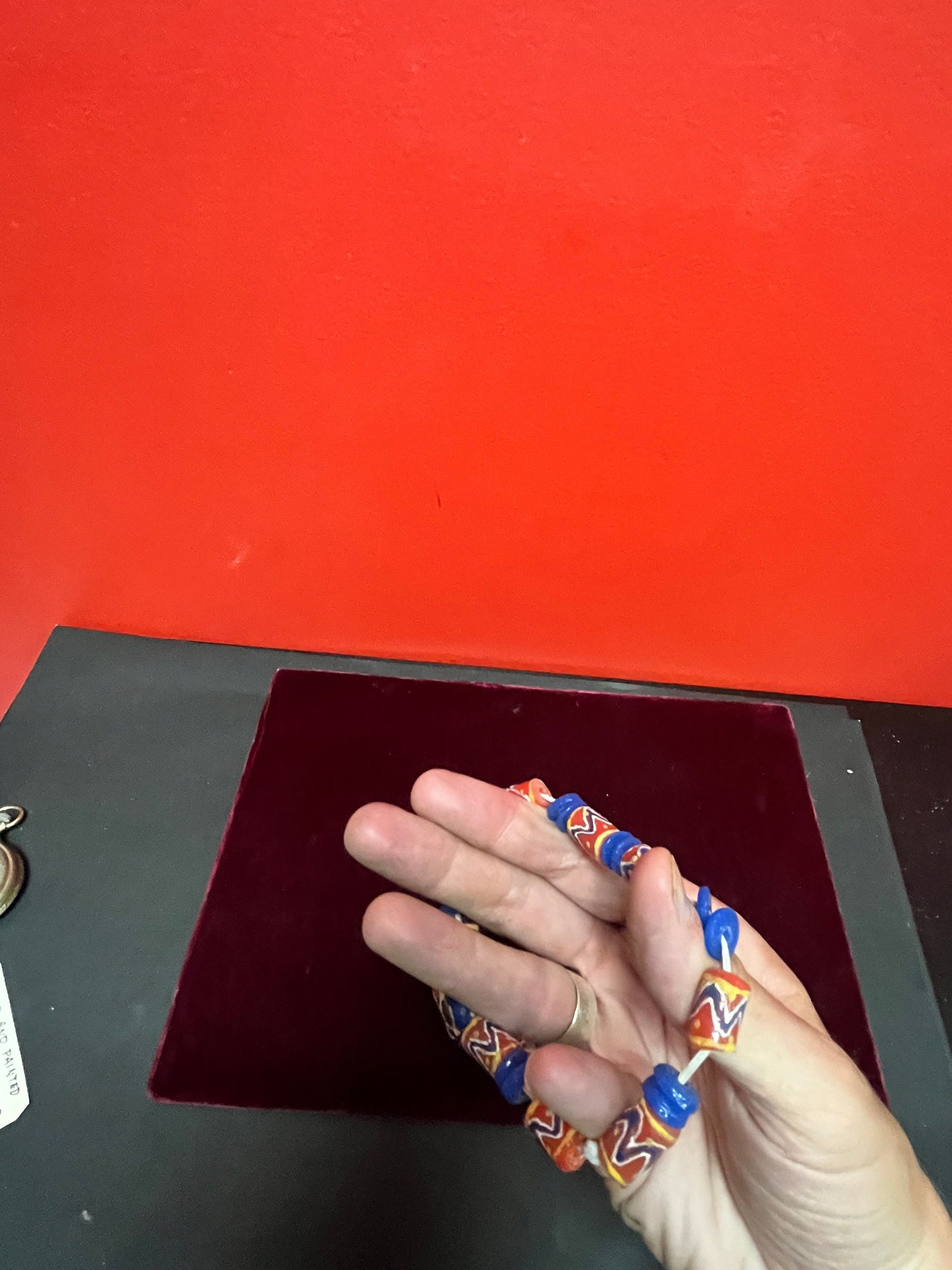 Tribal Venetian glass trade bead African expandable bracelets  pretty