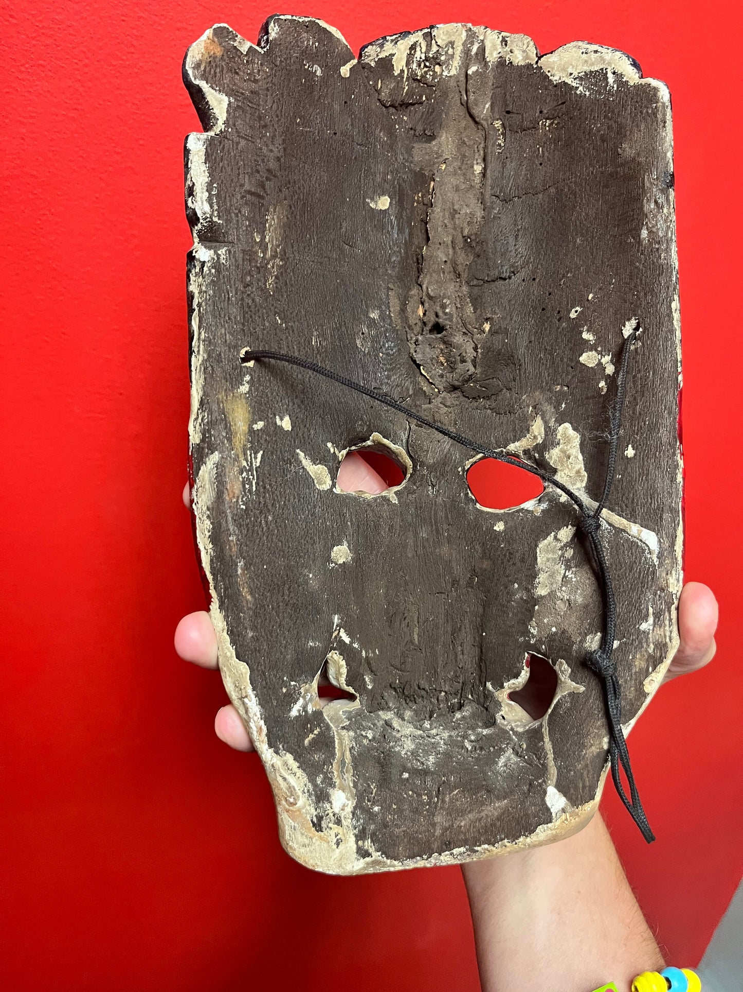 Fabulous 12 inch antique Mexican skull mask  amazing look