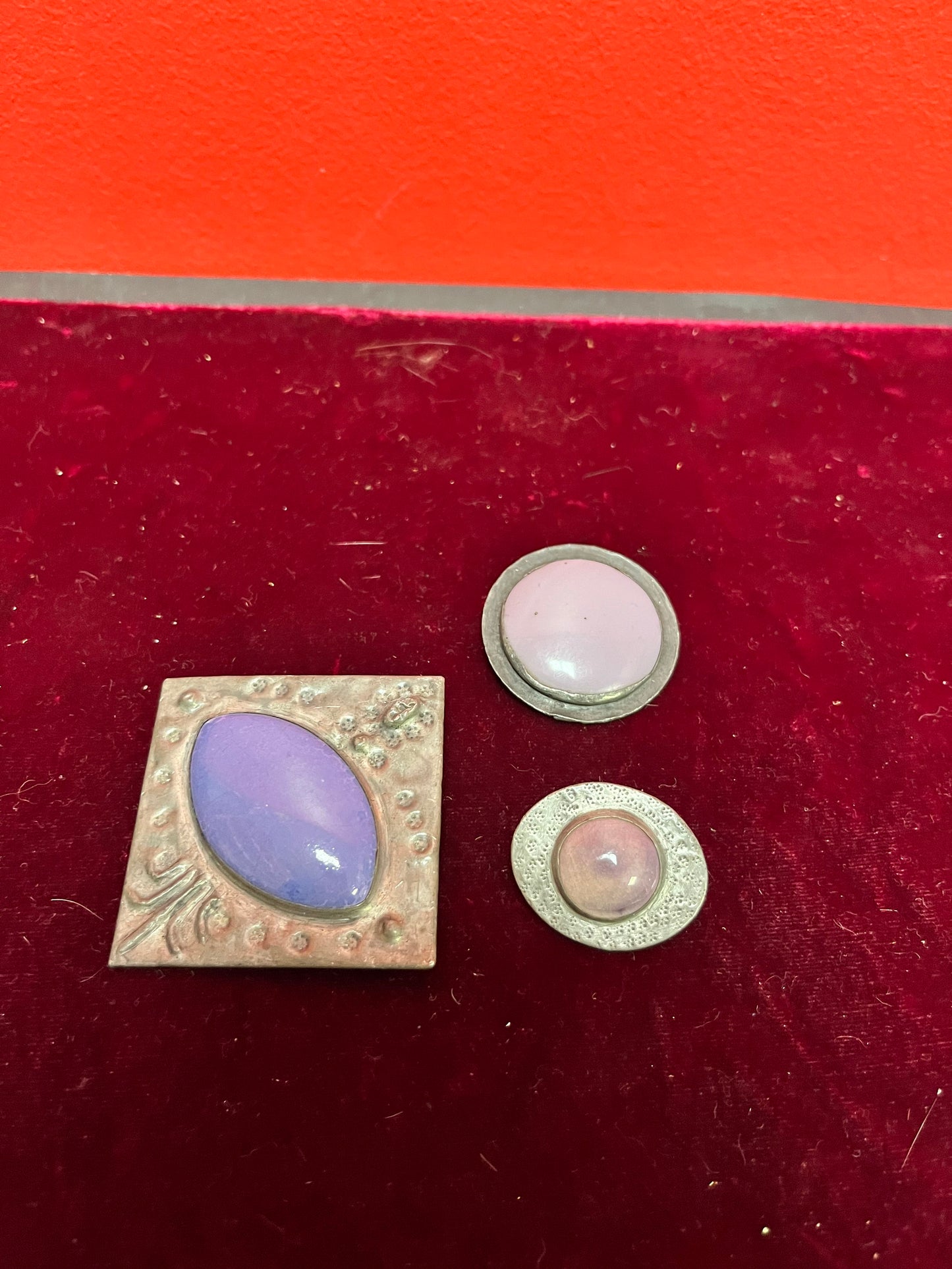 Three arts and crafts pewter brooches  great quality perfect gifts