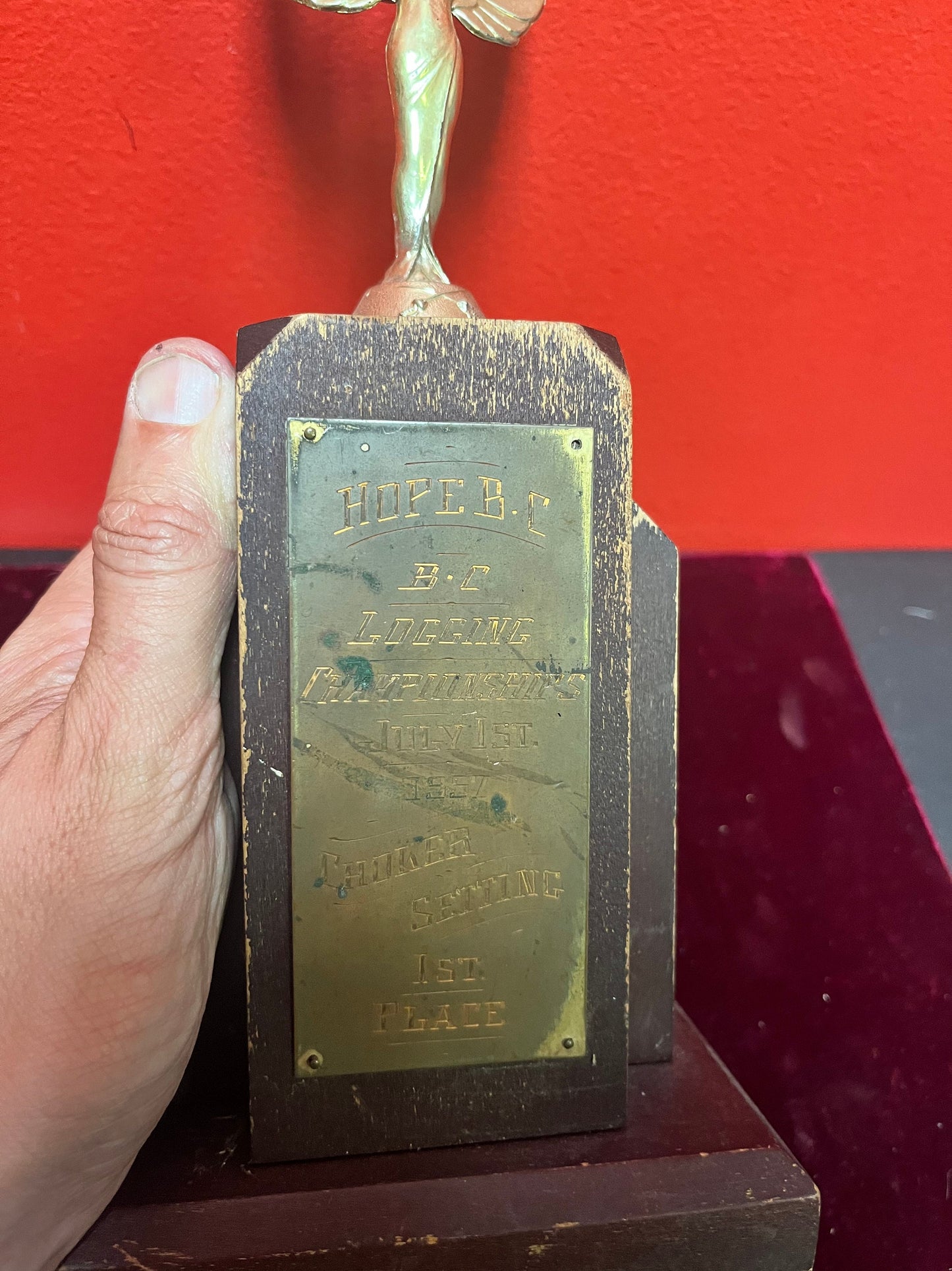 Fabulous 1950s British Columbia Canada logging trophy  wow