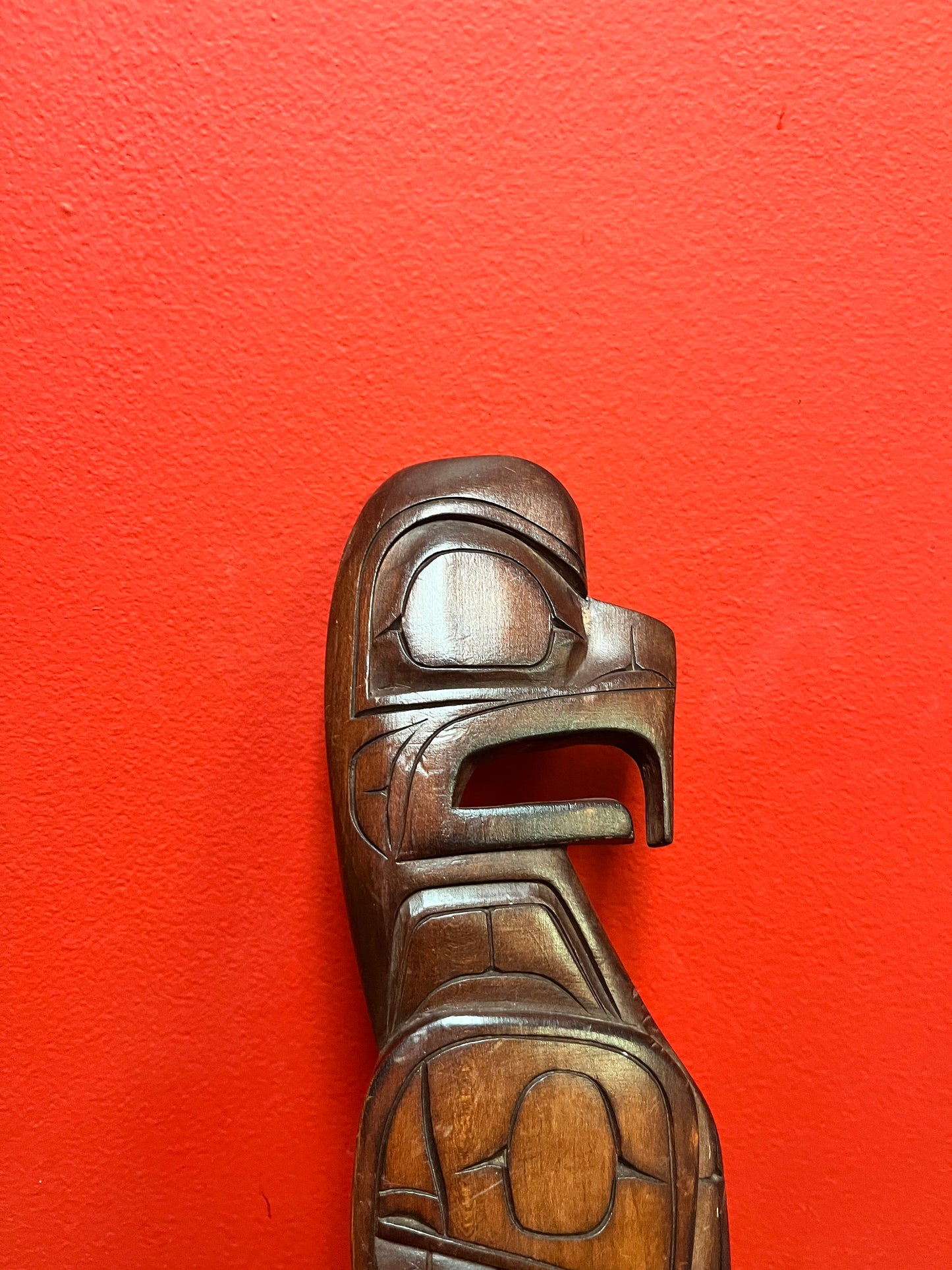 Indigenous first nations pacific northwest coast signed plaque  fabulous detail by a well-known artist