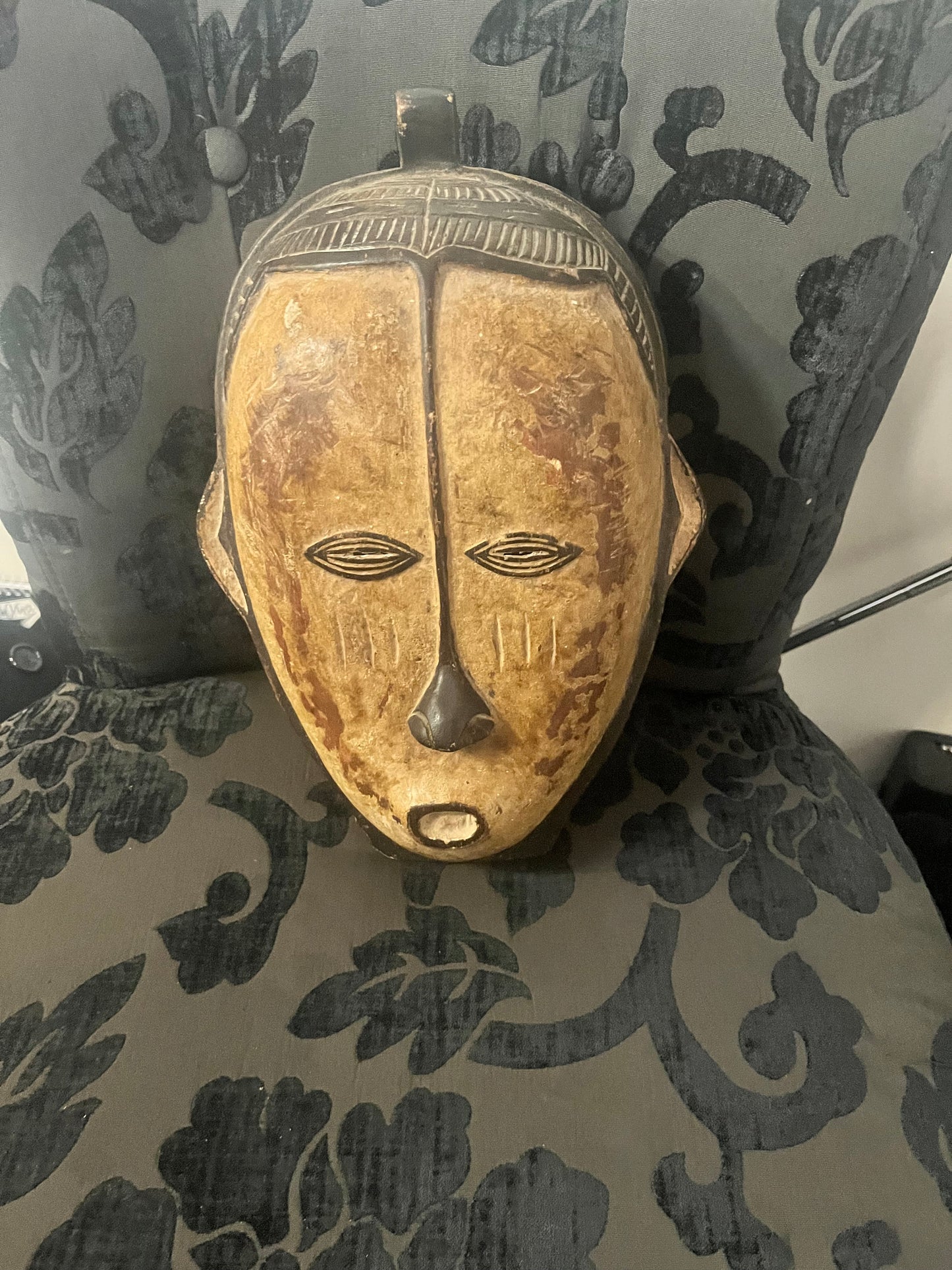 11 1/2 x 7 1/2 rare wonderful Congo antique African ceremonial mask
