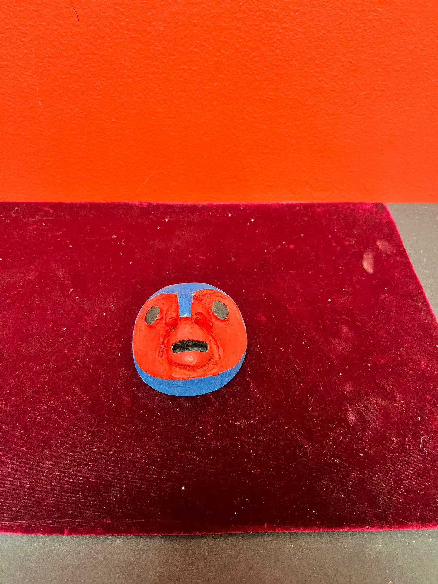 3 inch indigenous first nations pacific northwest coast cedar mask  unsigned