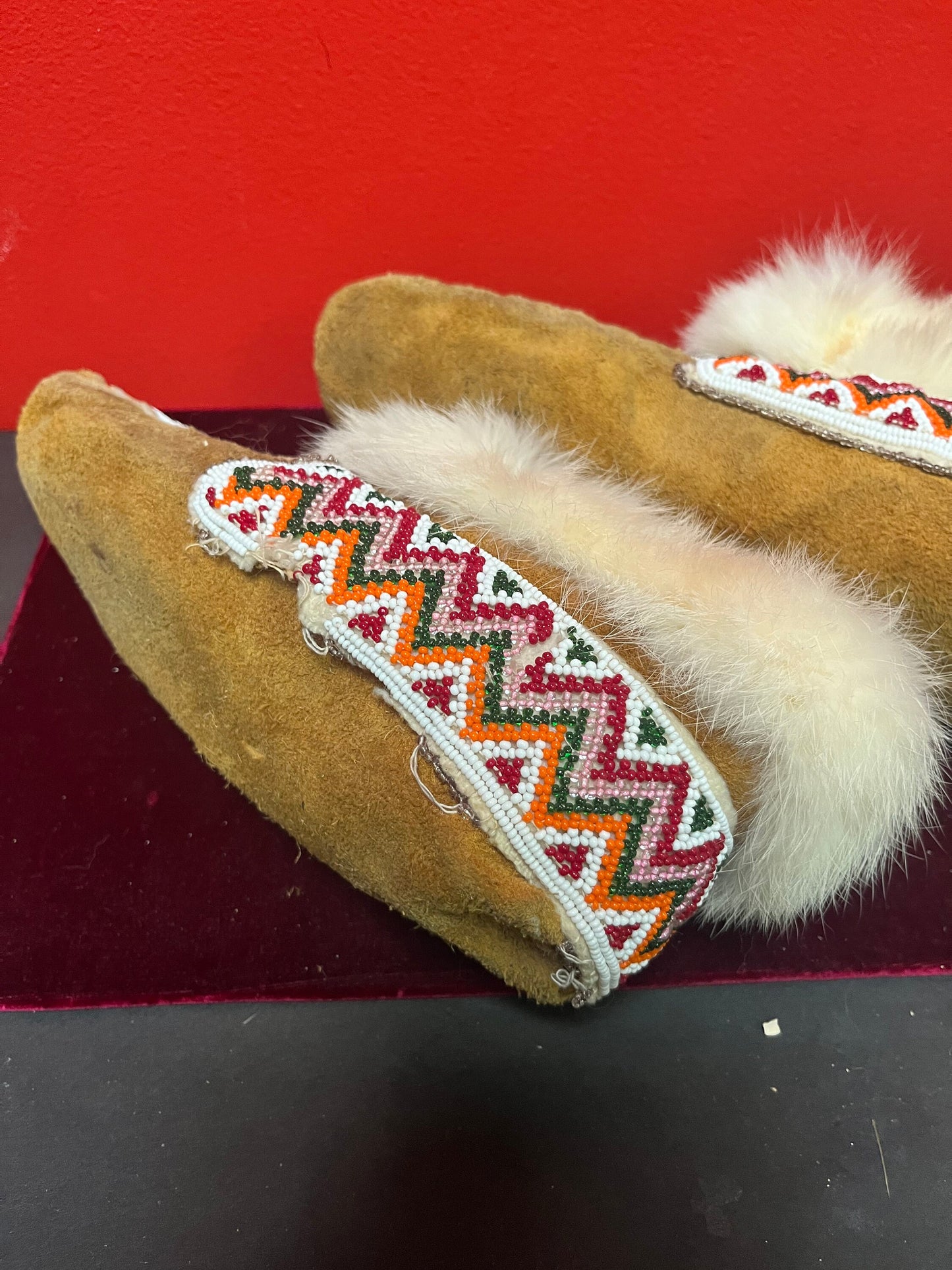 Fabulous indigenous first nations pacific northwest coast beaded moccasin shoes  wow