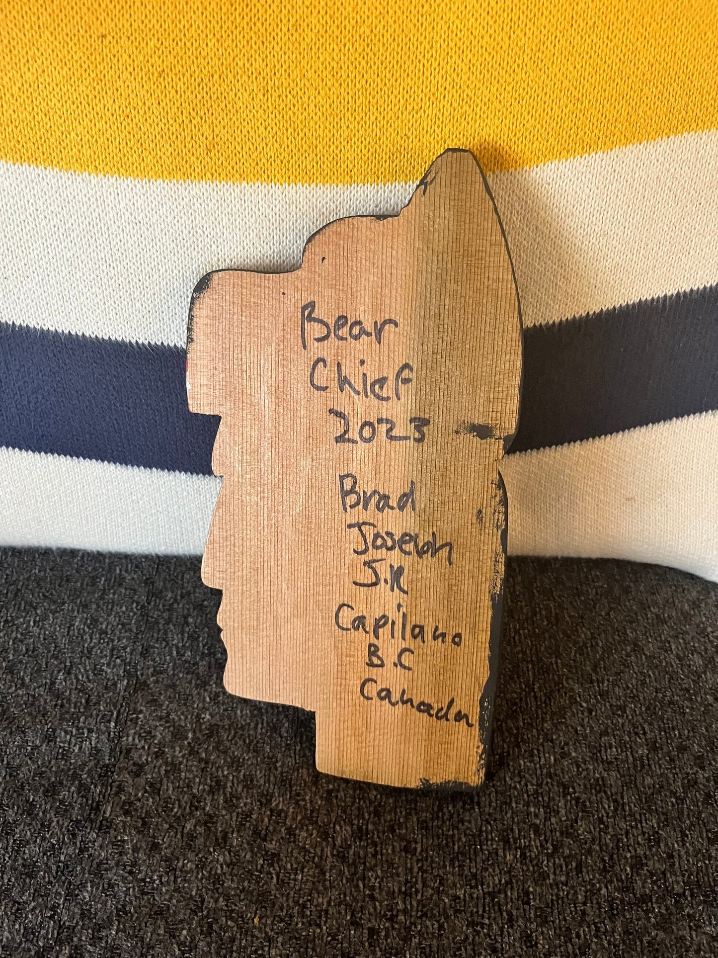 10 inch indigenous First Nations pacific north west coast signed chief plaque!