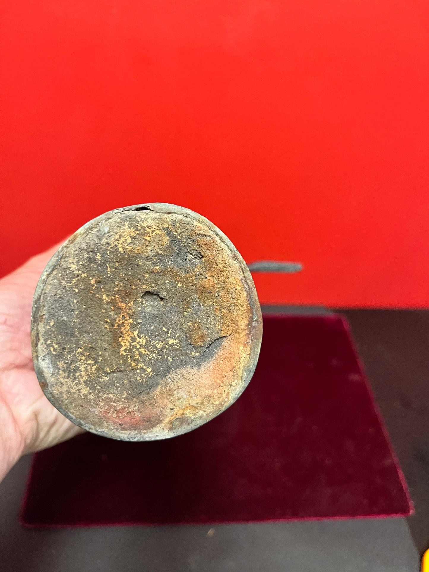 Stunning 10 inch high antique Thai bronze bird  great patina and heavy  wow