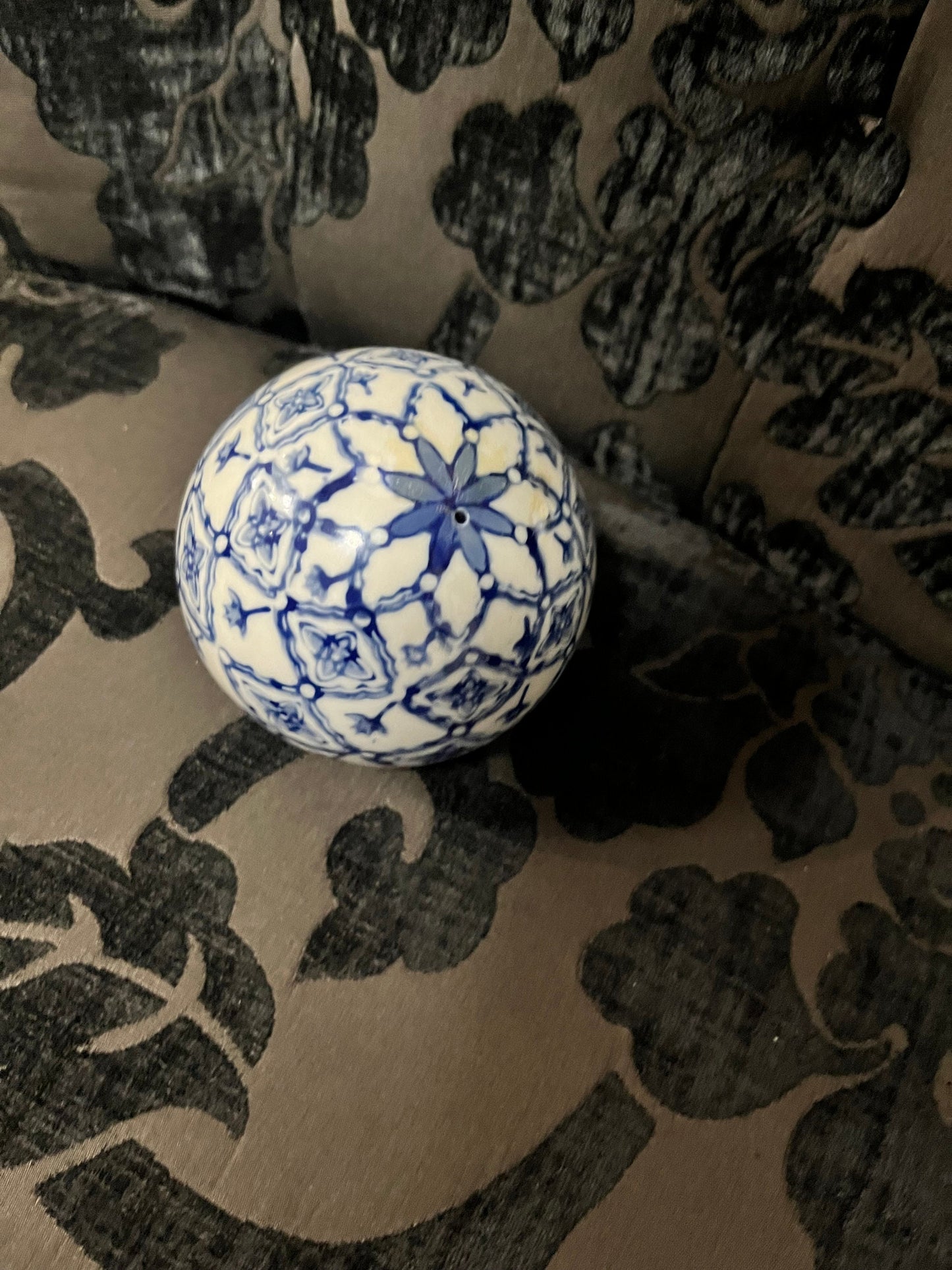 Chinese blue and white carpet bowl  lovely condition  2 available
