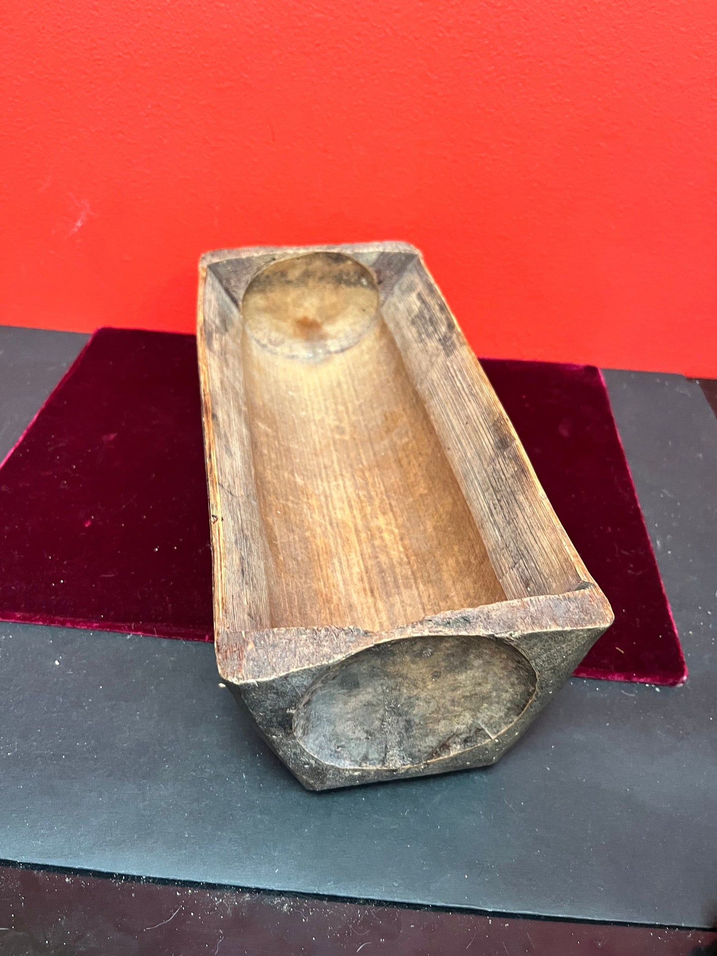 Antique Japanese bread mould  19 century - 12 x 5 x 3 high  wonderful Patina and Condition  wow