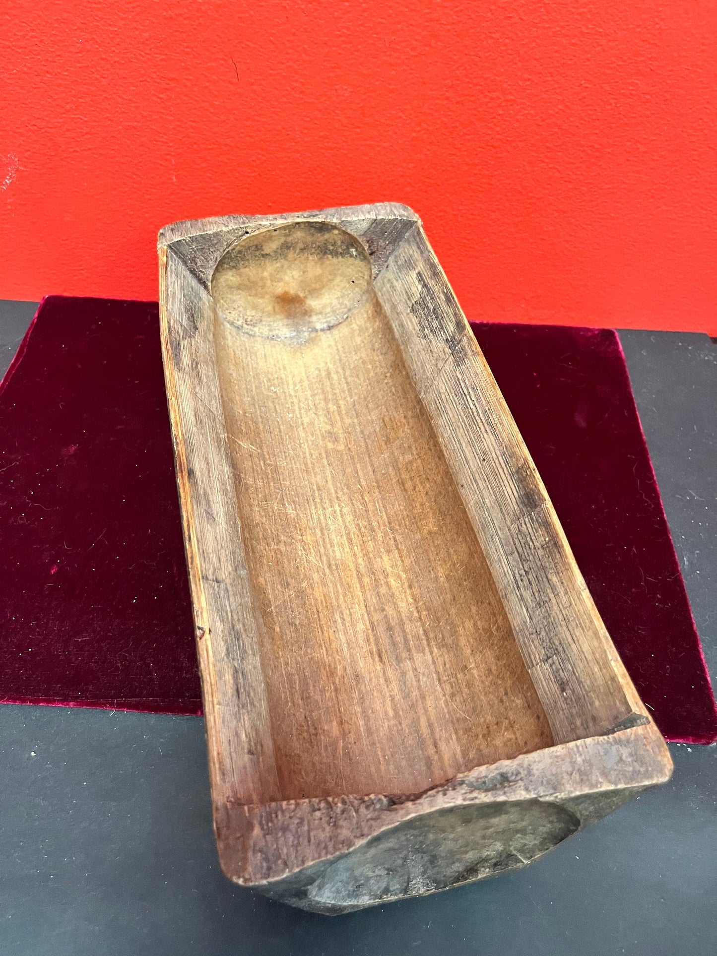 Antique Japanese bread mould  19 century - 12 x 5 x 3 high  wonderful Patina and Condition  wow