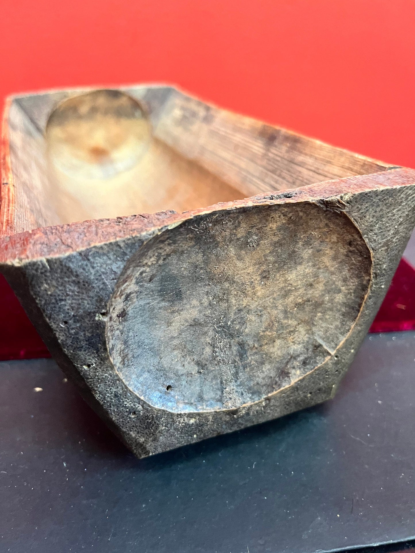 Antique Japanese bread mould  19 century - 12 x 5 x 3 high  wonderful Patina and Condition  wow