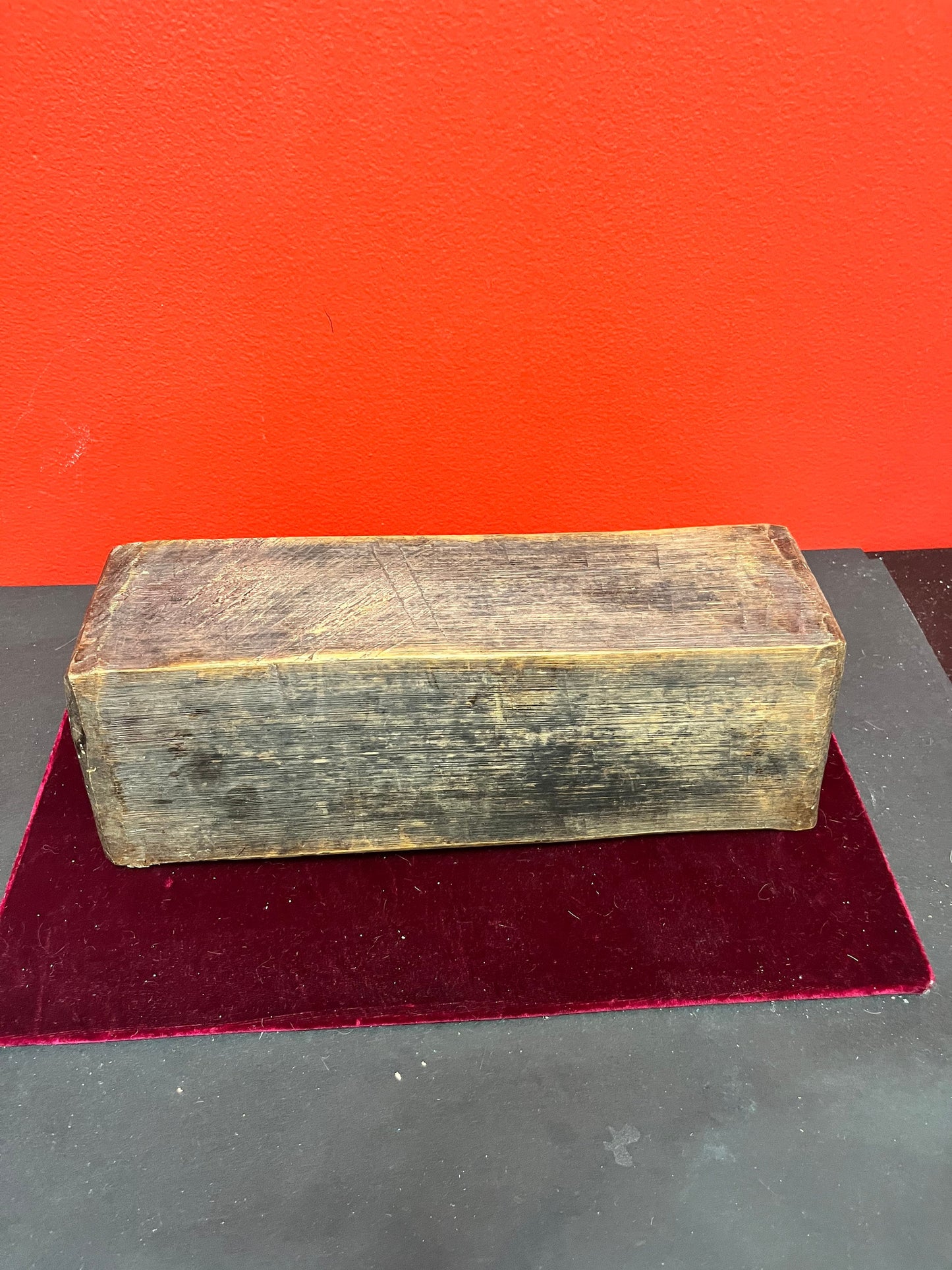 Antique Japanese bread mould  19 century - 12 x 5 x 3 high  wonderful Patina and Condition  wow