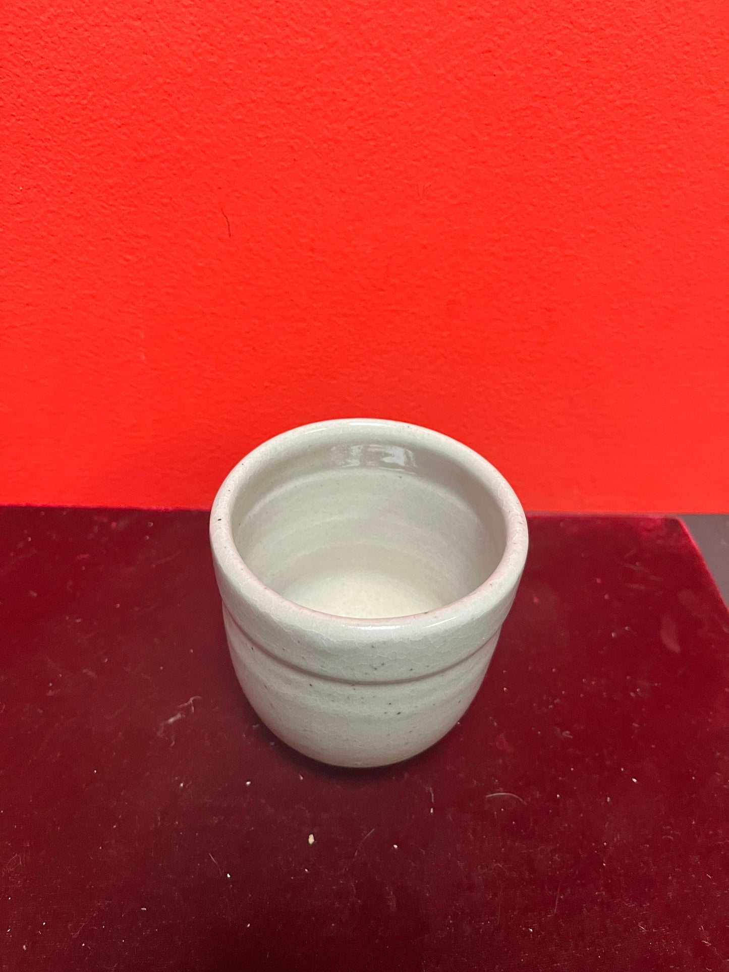 Lovely Japanese inspired  Vancouver Island artist Jesse Birch  celadon glazed tea cup  simple and inspiring design  perfect condition