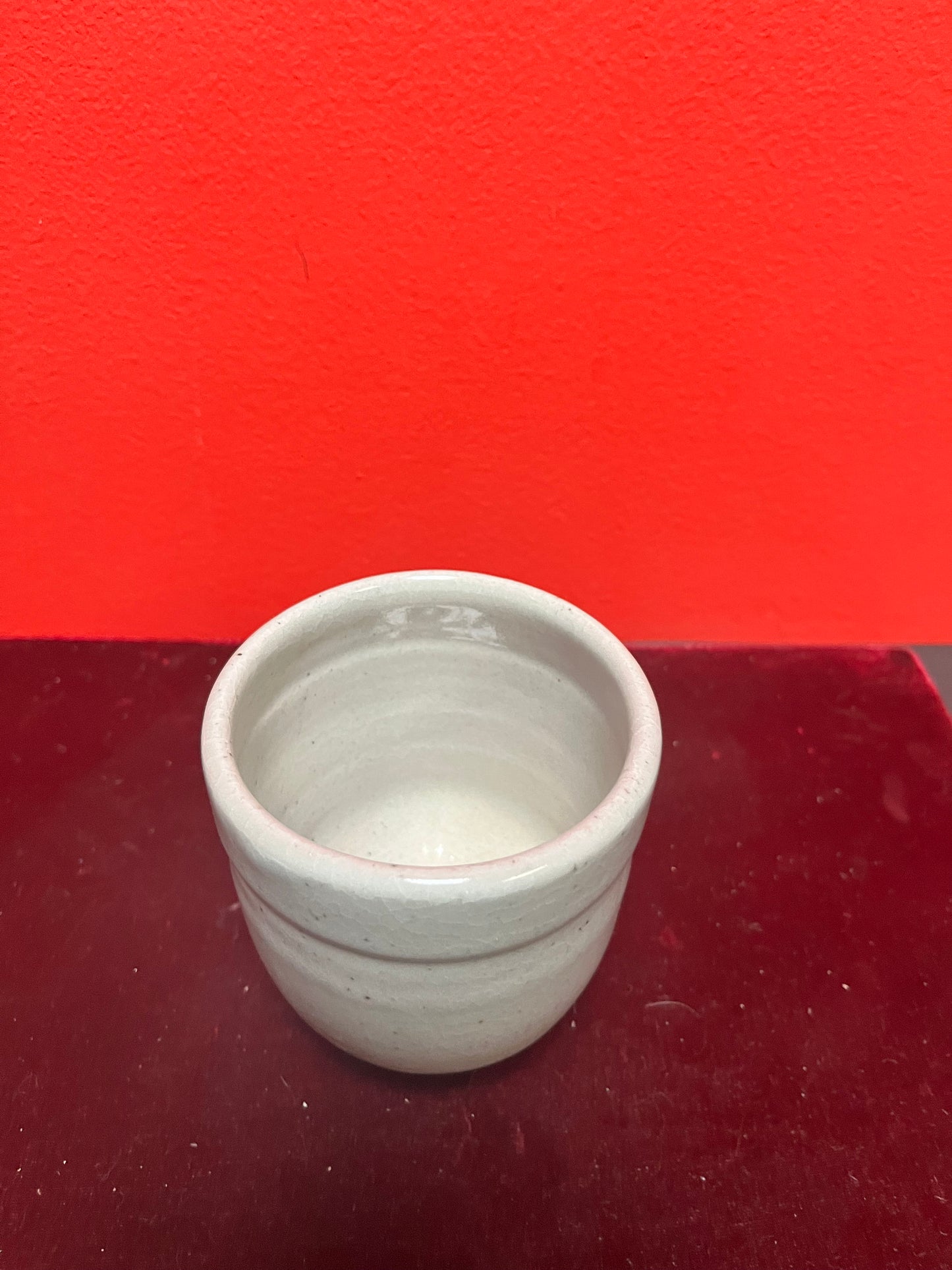 Lovely Japanese inspired  Vancouver Island artist Jesse Birch  celadon glazed tea cup  simple and inspiring design  perfect condition