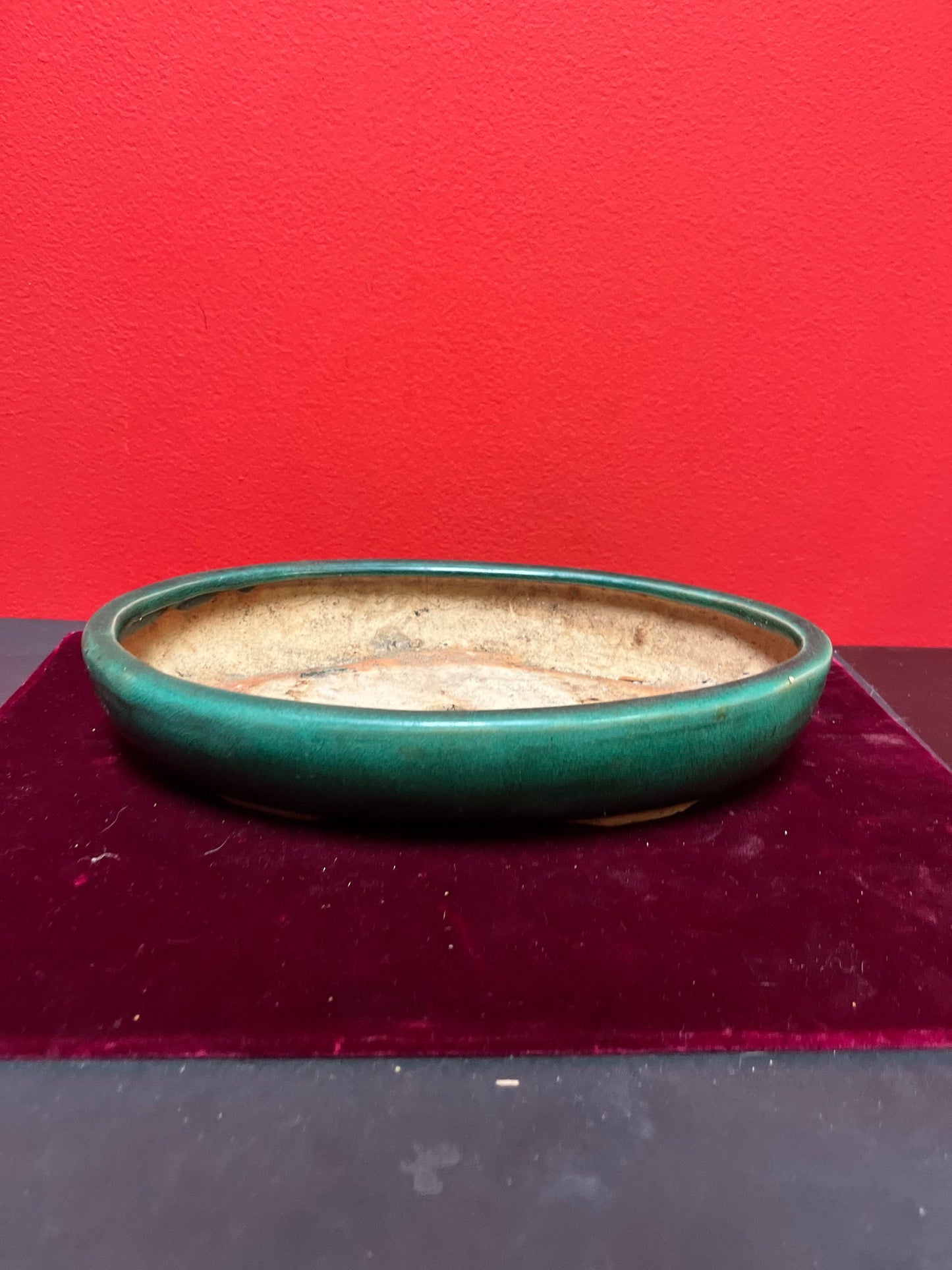 Magnificent 10 x 6 x 2 high Rare antique Chinese glazed porcelain bulb holder  really glorious glaze  wow