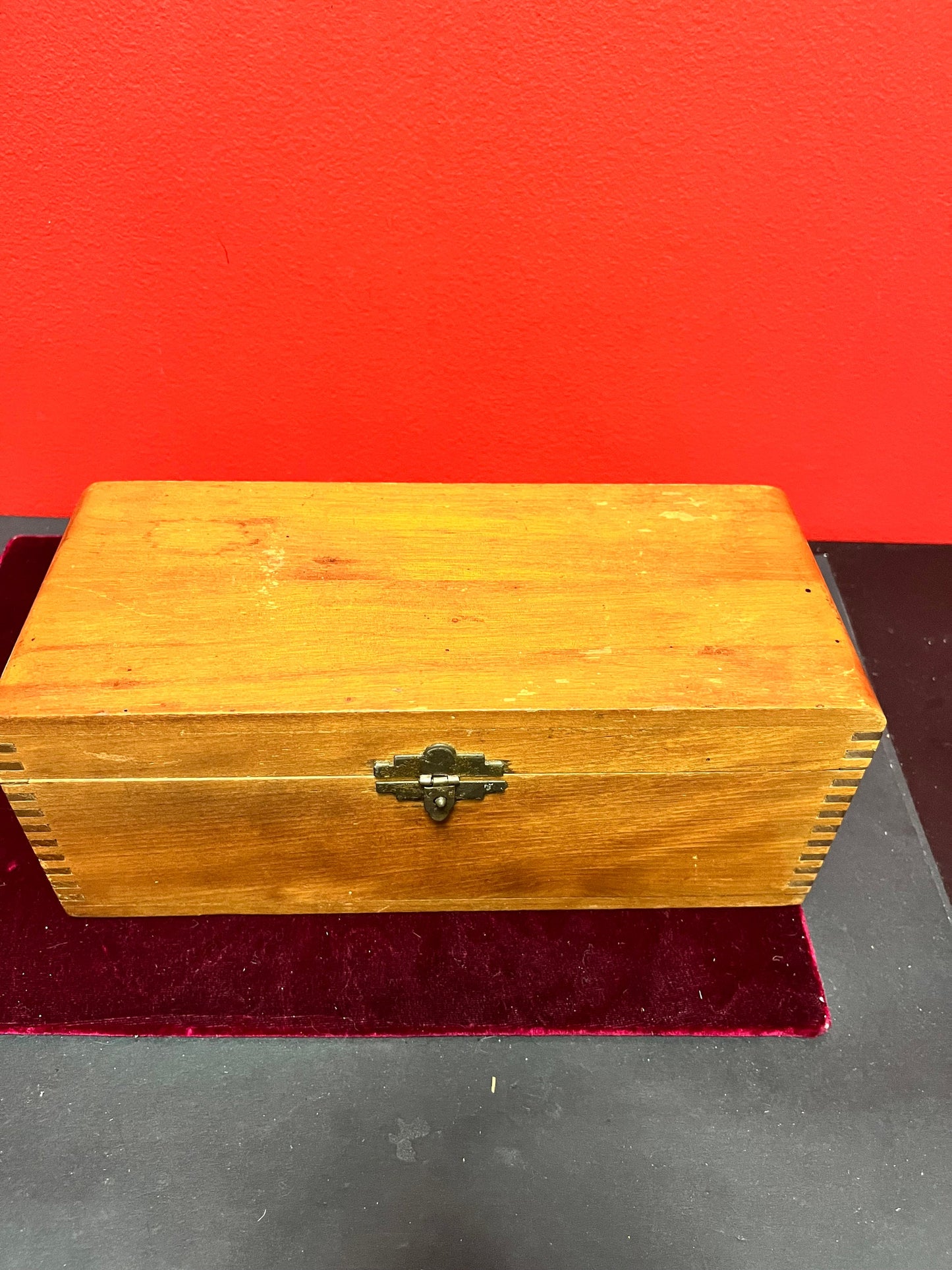 Fabulous Antique poker chip and cards set in box