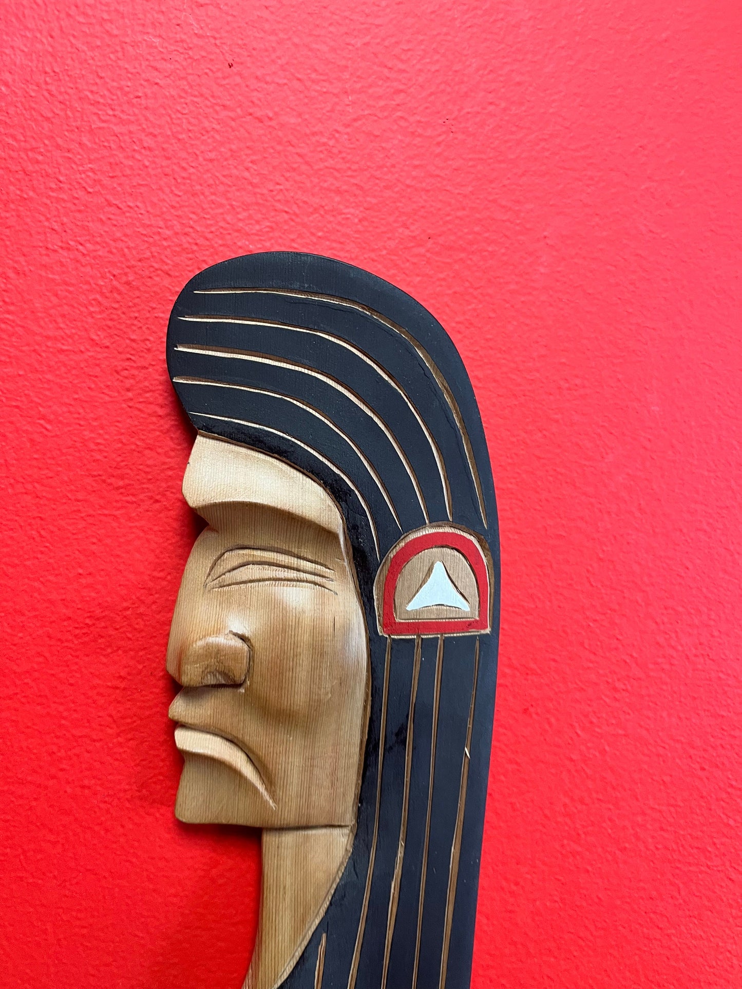 A Fabulous 13 inch tall Brad Joseph Junior  Chiefs wife plaque  Indigenous First Nations  great quality