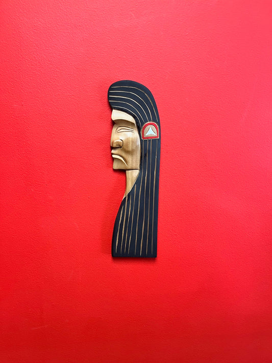 A Fabulous 13 inch tall Brad Joseph Junior  Chiefs wife plaque  Indigenous First Nations  great quality