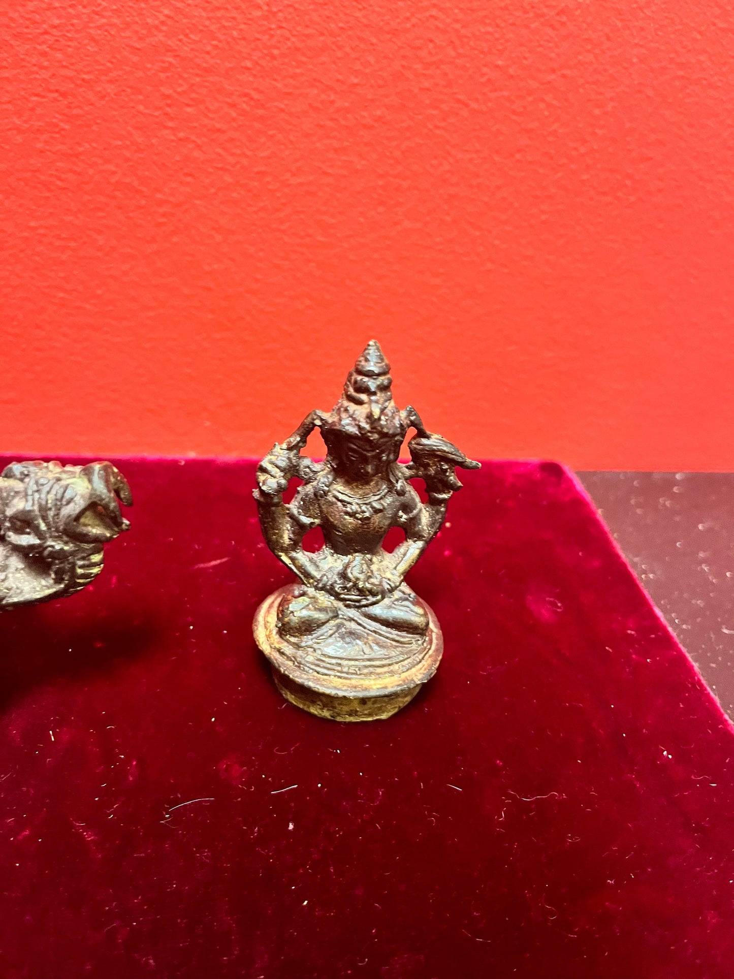 Stunning in Antique 6 inch high bronze censor