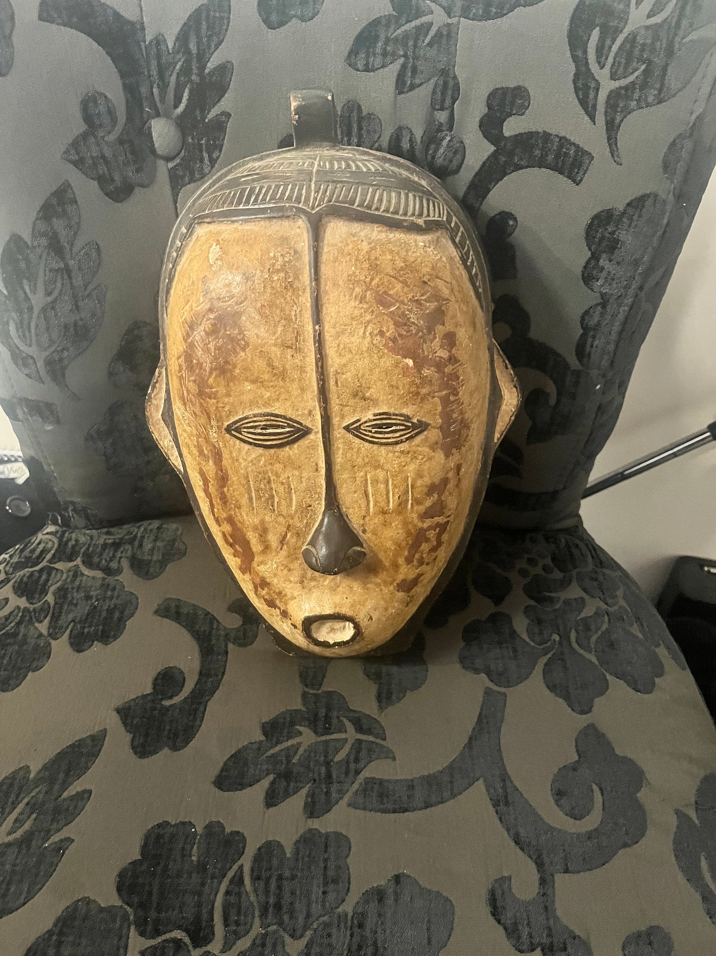 11 1/2 x 7 1/2 rare wonderful Congo antique African ceremonial mask