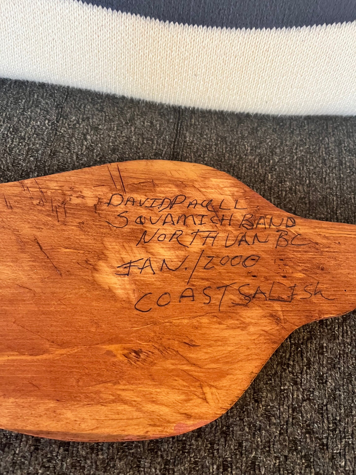 Lovely 15 inch tall indigenous First Nations pacific northwest coast signed killer whale chief plaque  great detail