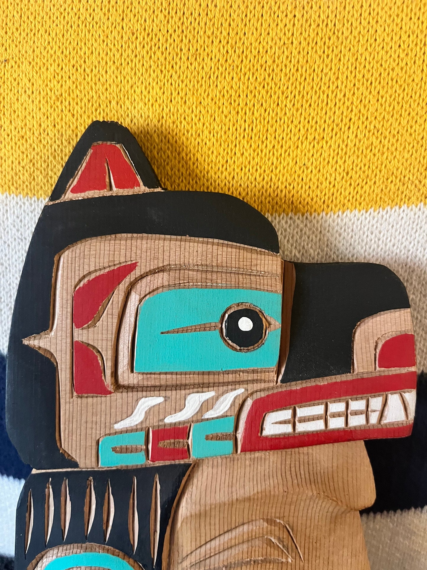 10 inch indigenous First Nations pacific north west coast signed chief plaque!