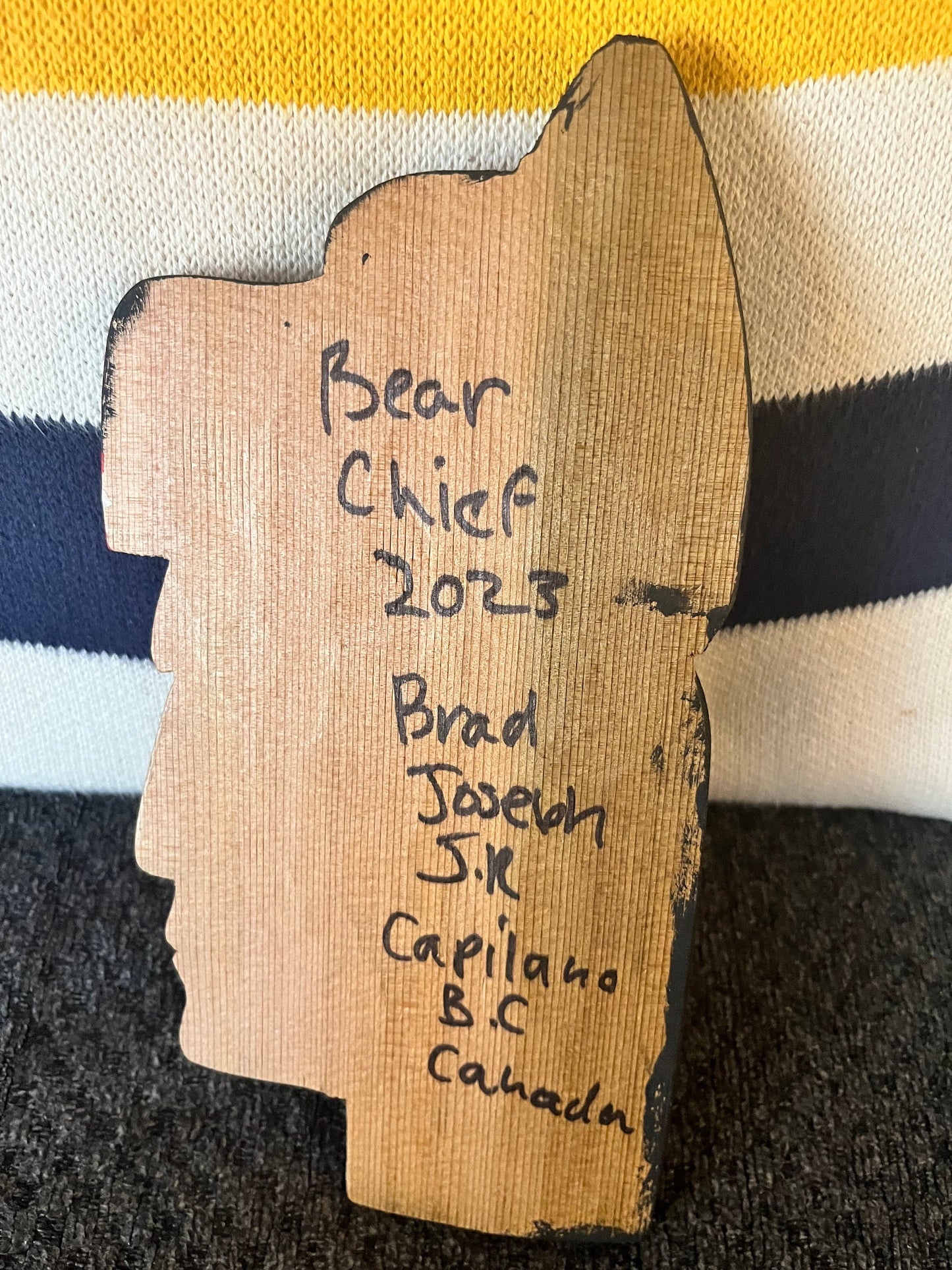 10 inch indigenous First Nations pacific north west coast signed chief plaque!