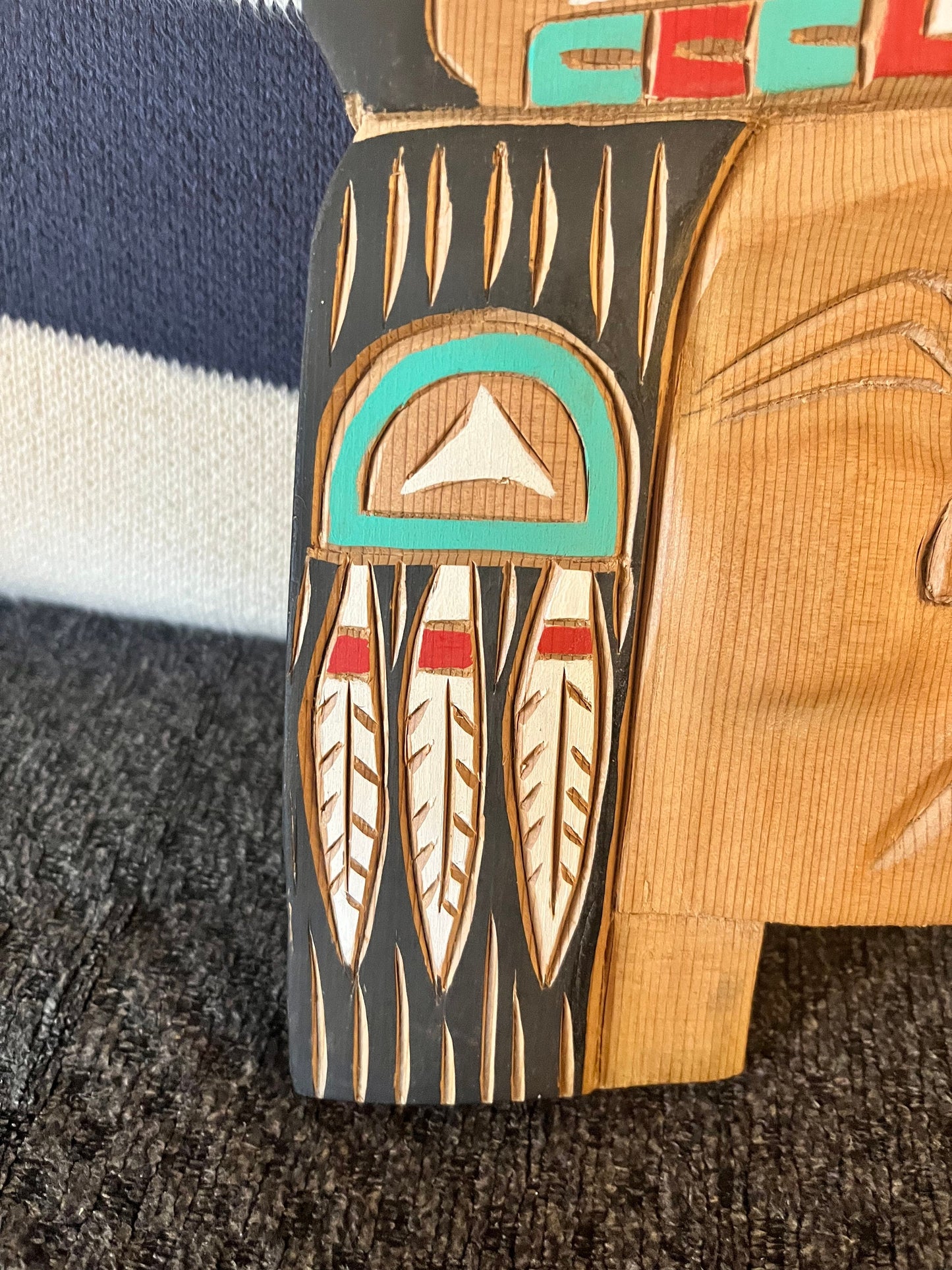 10 inch indigenous First Nations pacific north west coast signed chief plaque!