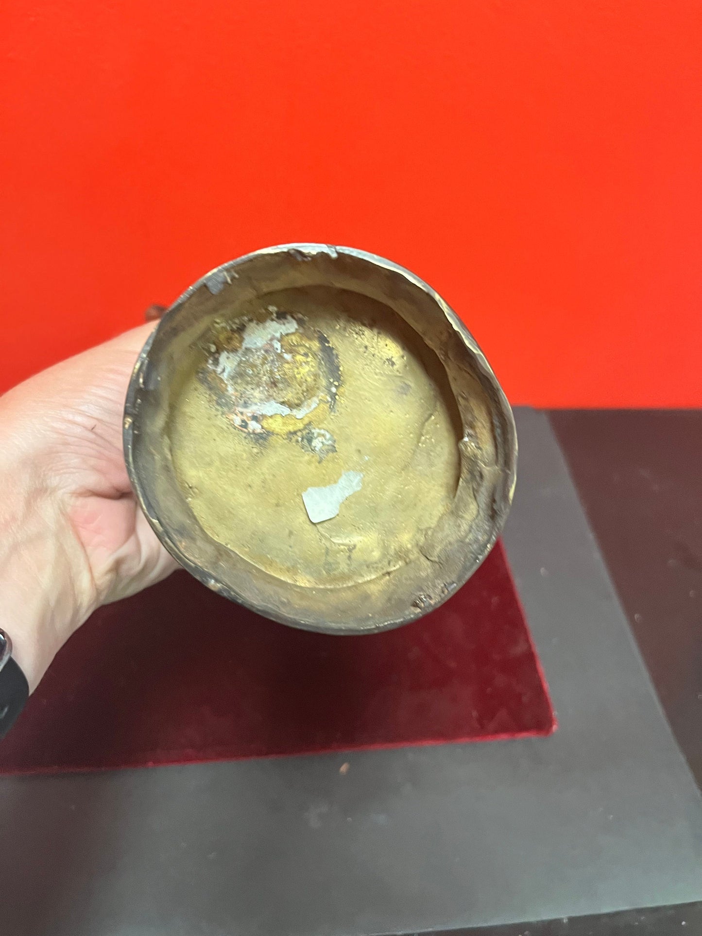 Stunning antique 12 inch high gilt and bronze Thai dancer  amazing Patina and imagery