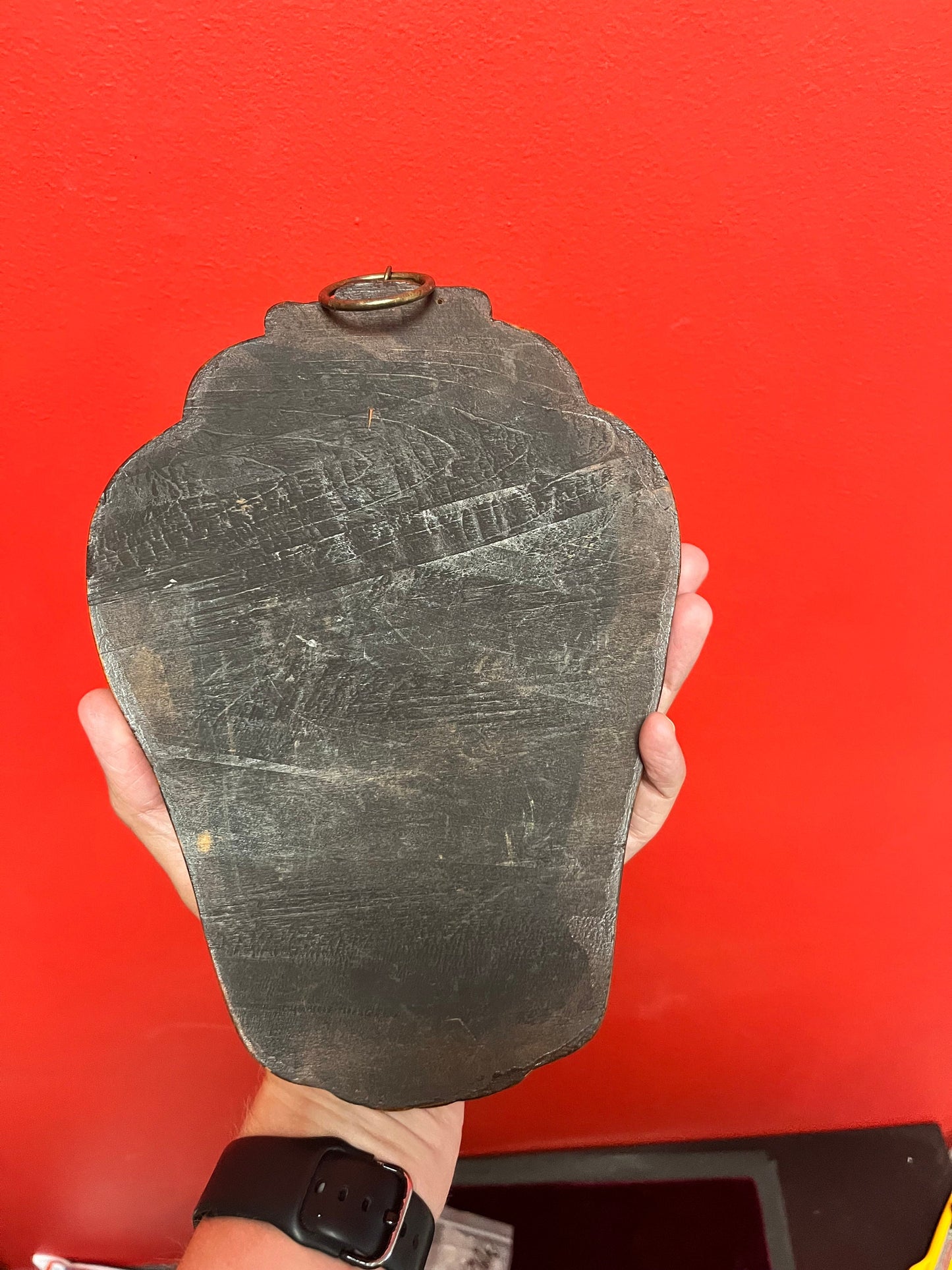 11 inch elaborately carved Asian plaque  stunning