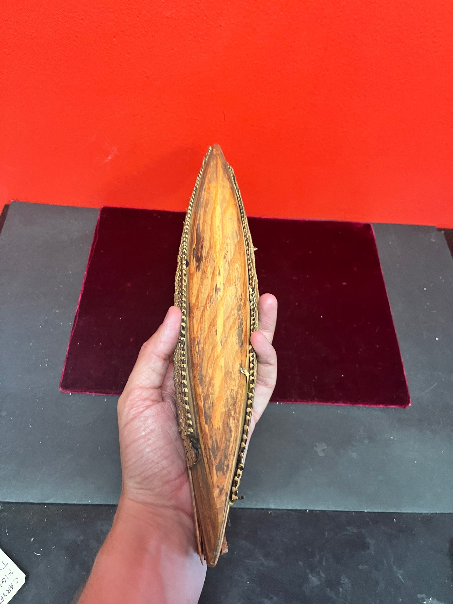 16 x 3 indigenous native Coast Salish canoe with original oars  stunning condition  museum quality