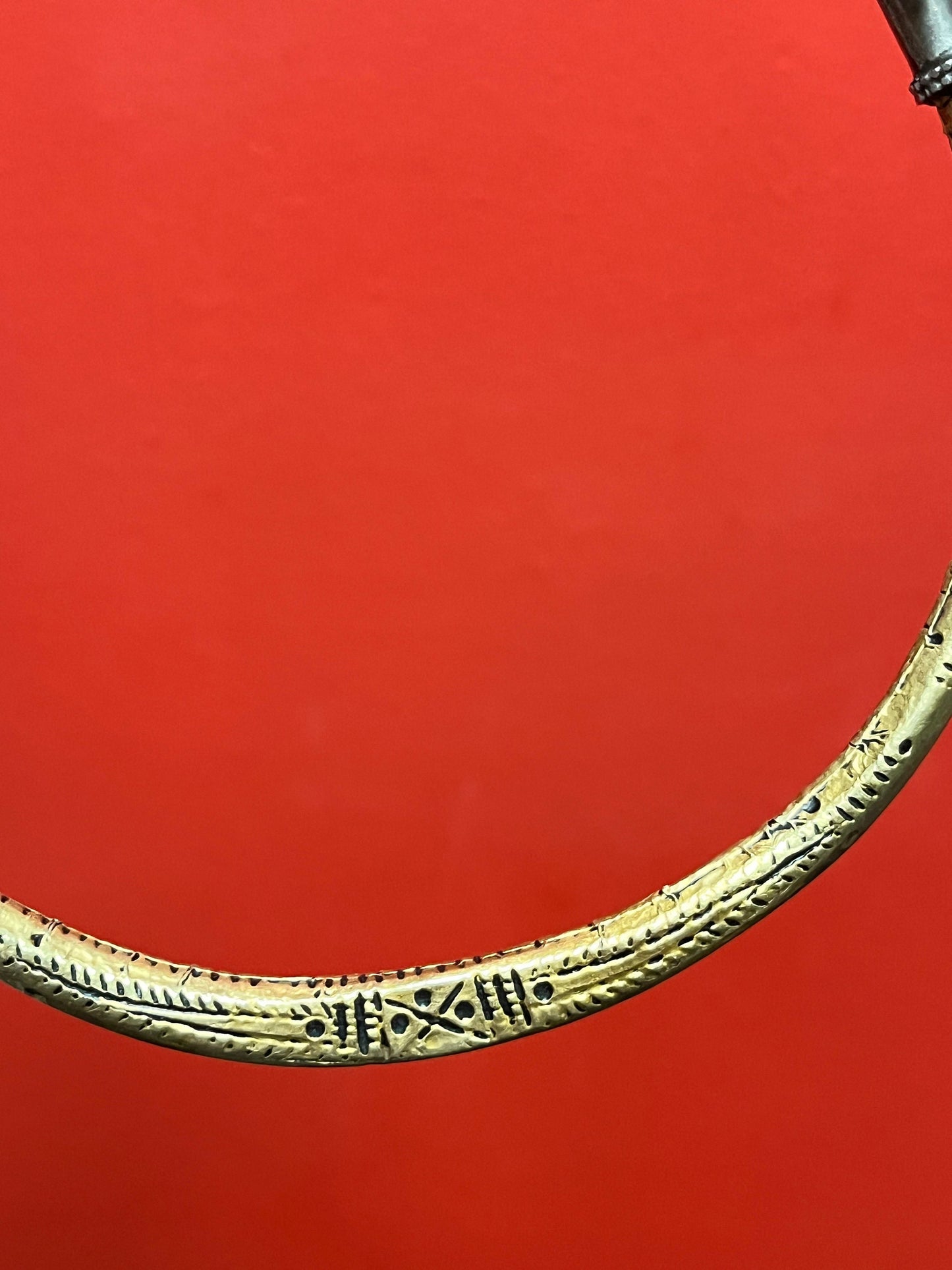 Stunning one of a kind tested  gold and silver Arabic choker necklace very heavy -  5 inch across when closed one of a kind