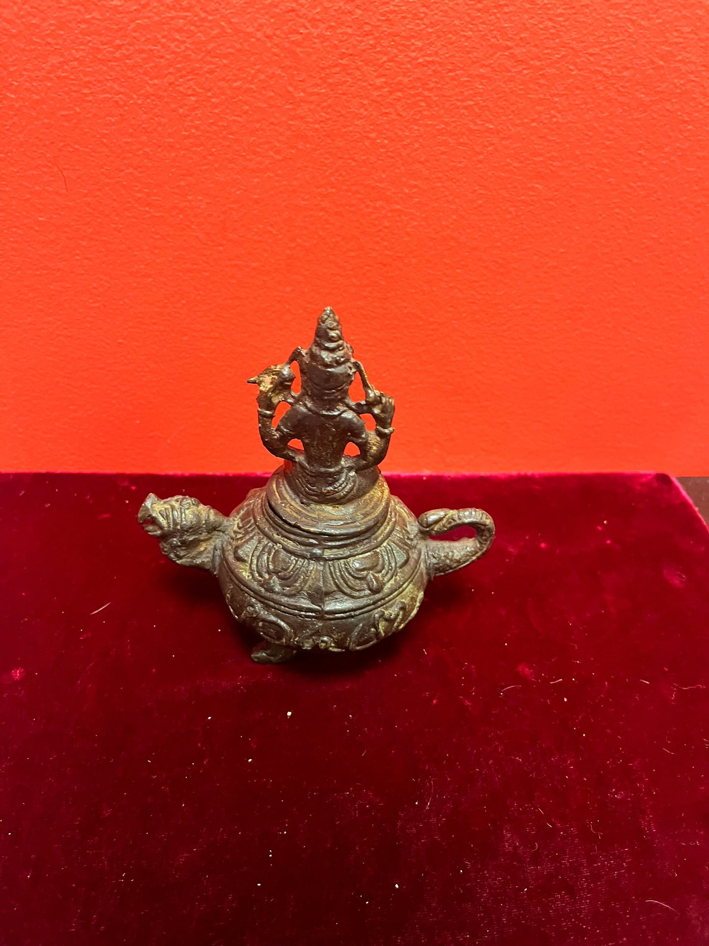 Stunning in Antique 6 inch high bronze censor