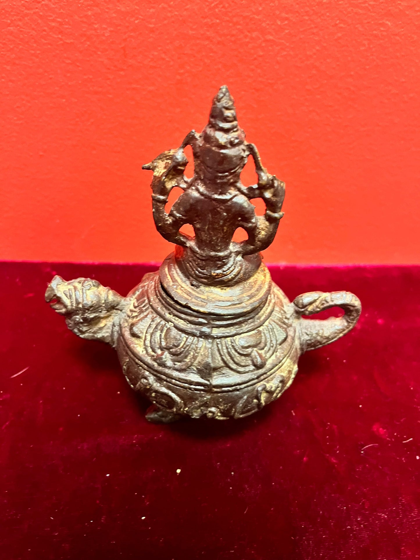 Stunning in Antique 6 inch high bronze censor