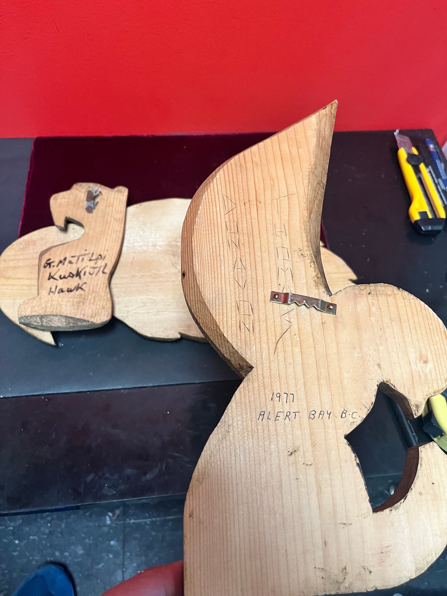 3 I Indigenous First Nations Pacific North West Coast carving plaques  8 to 19 inches tall  winner takes all  great value