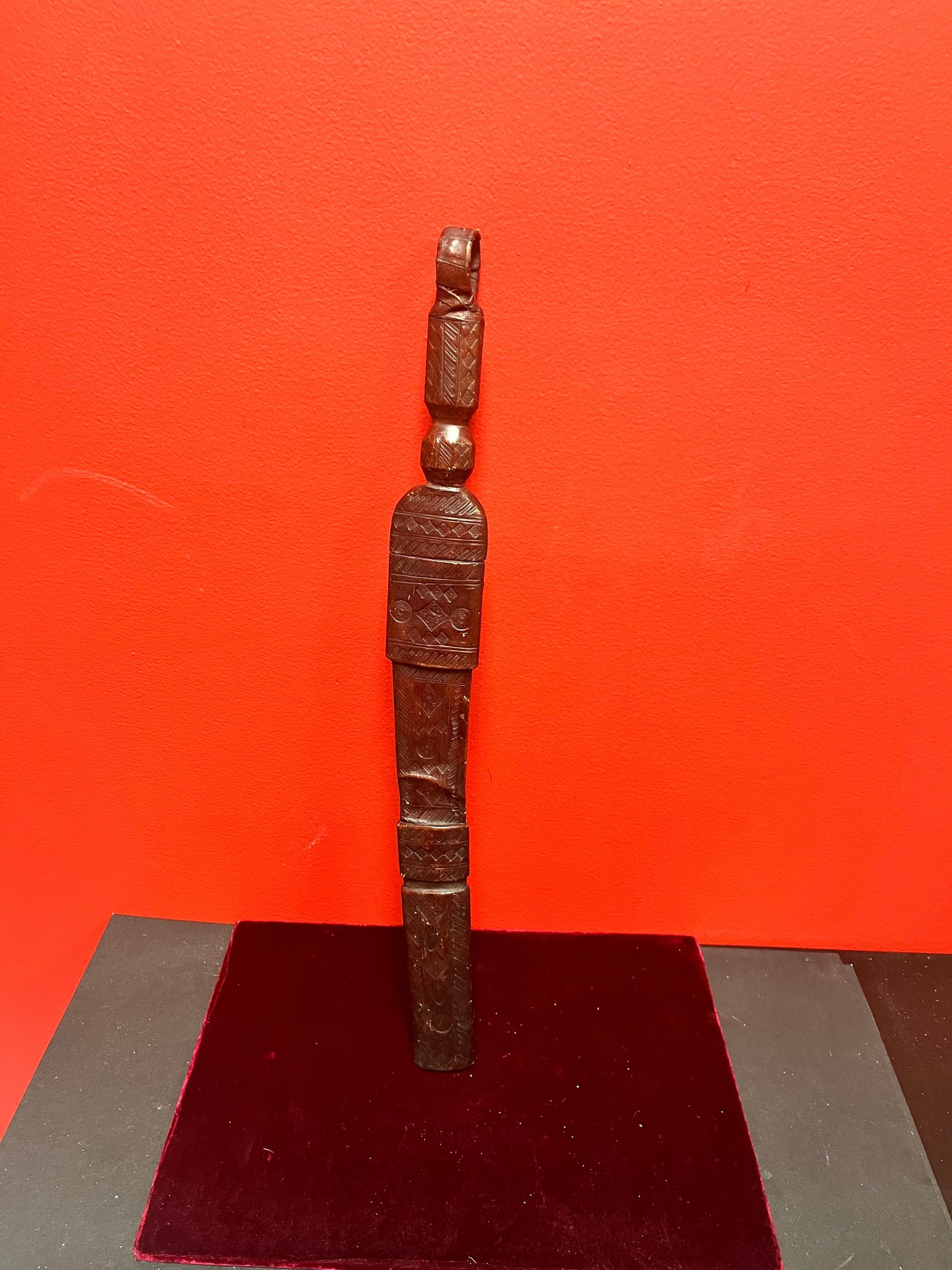 Lovely antique 19 inch Middle Eastern knife in original leather sheath   quite good condition  unique gift