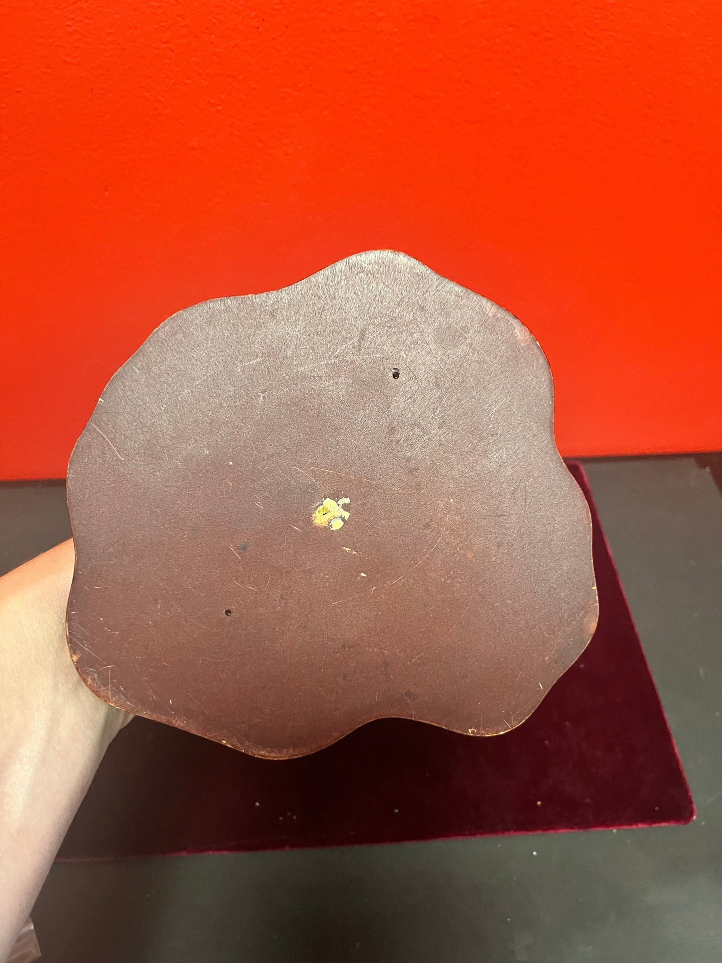 Beautiful 10 inch high older bronze stag and fawn on base  lovely Patina