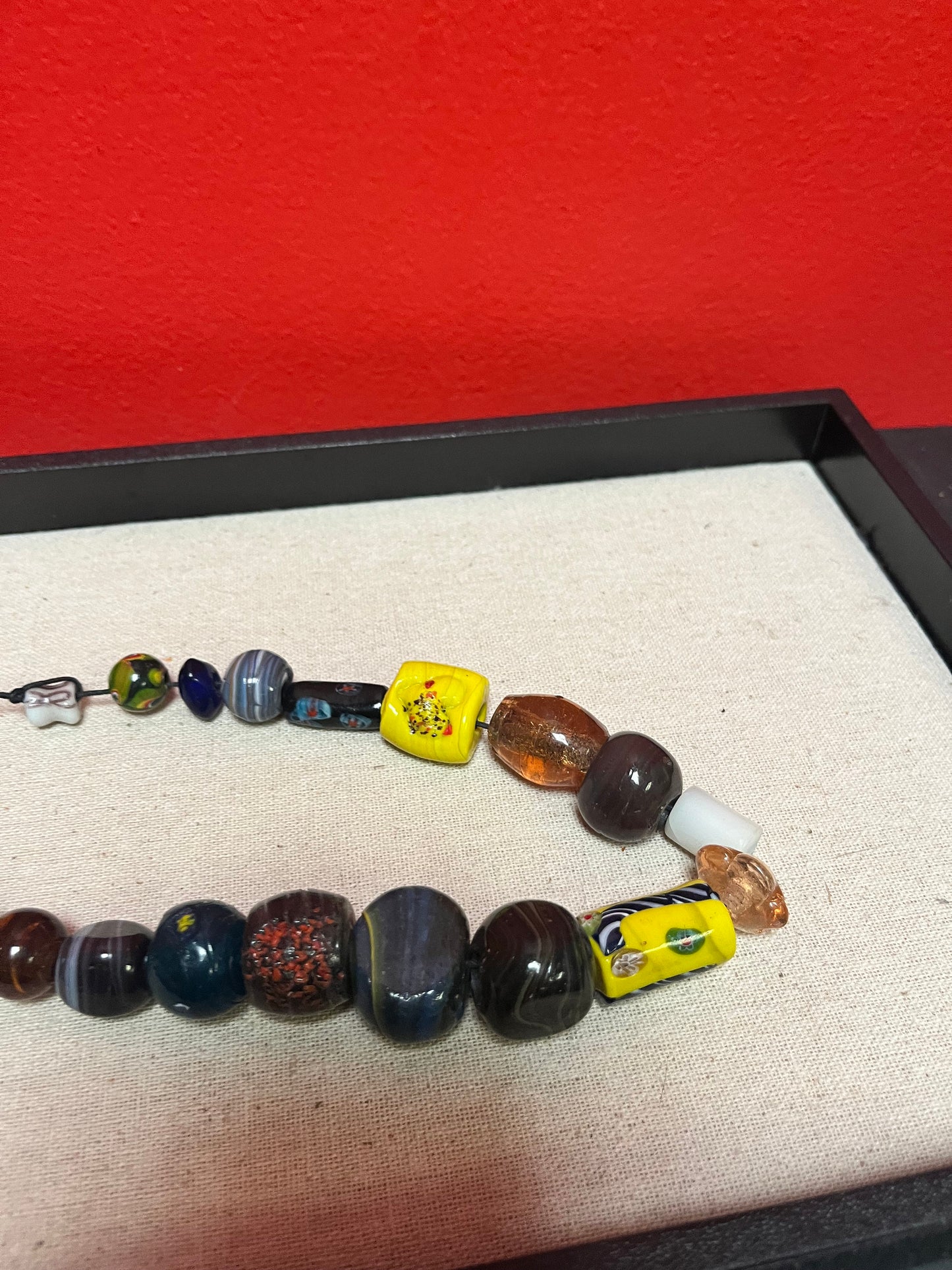 Cool collection of glass trade beads   good for crafting or jewelry making